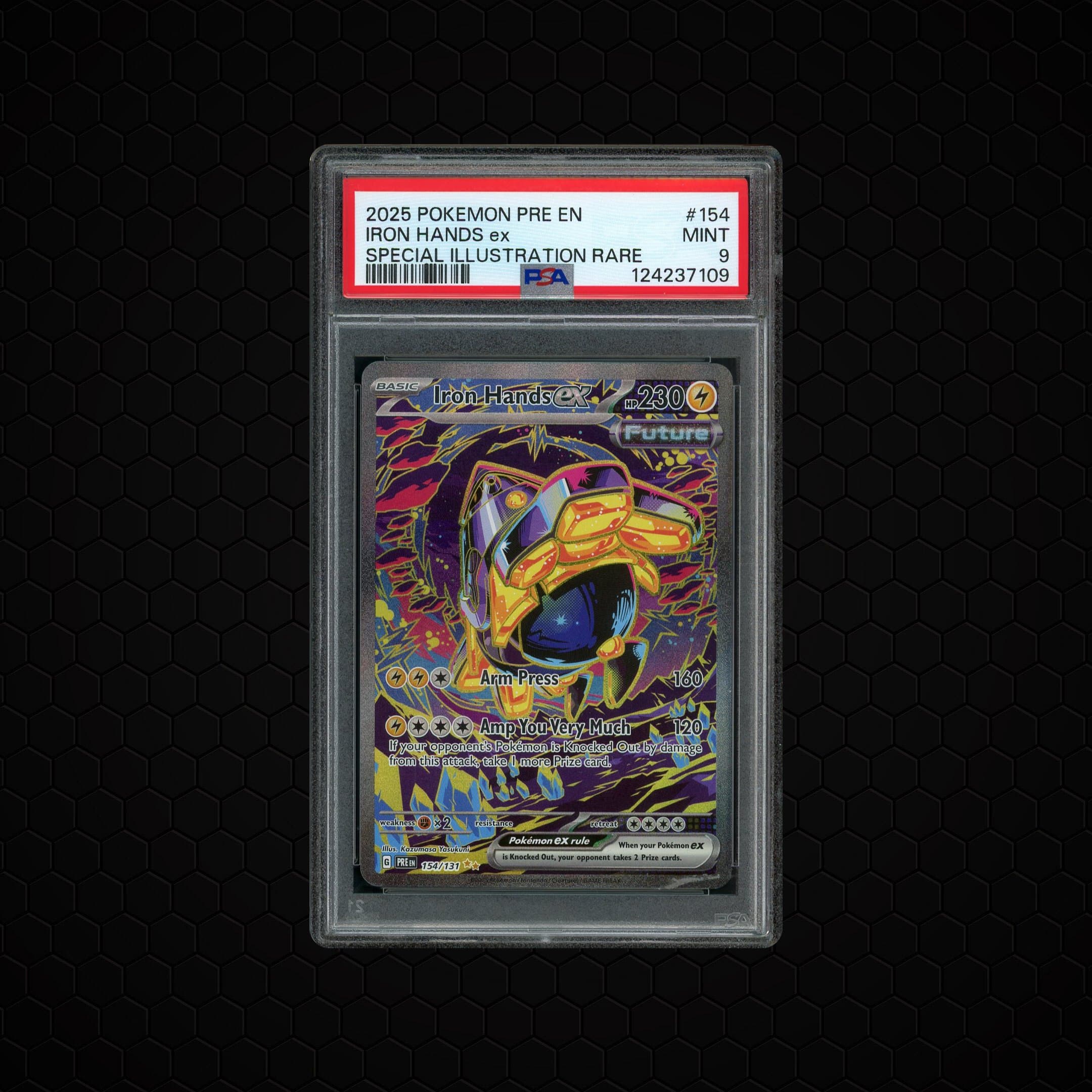 2025 Prismatic Evolutions Iron Hands EX  PSA 9