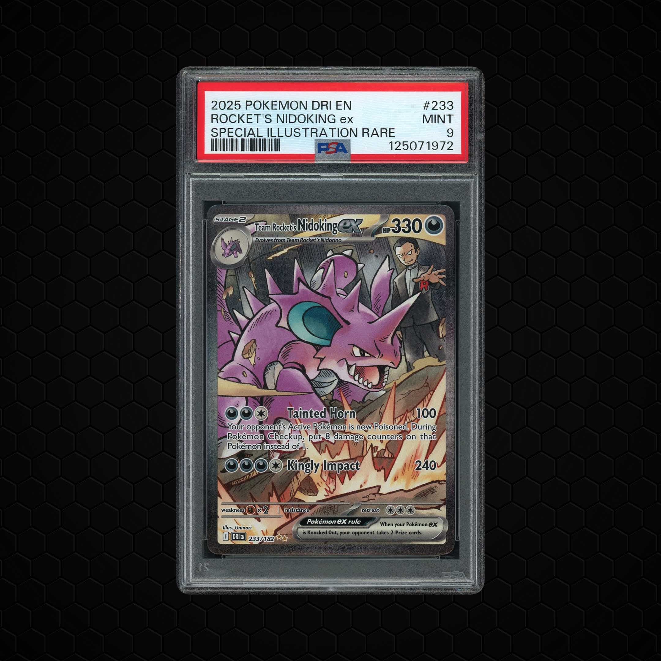 2025 Destined Rivals Team Rocket's Nidoking EX  PSA 9