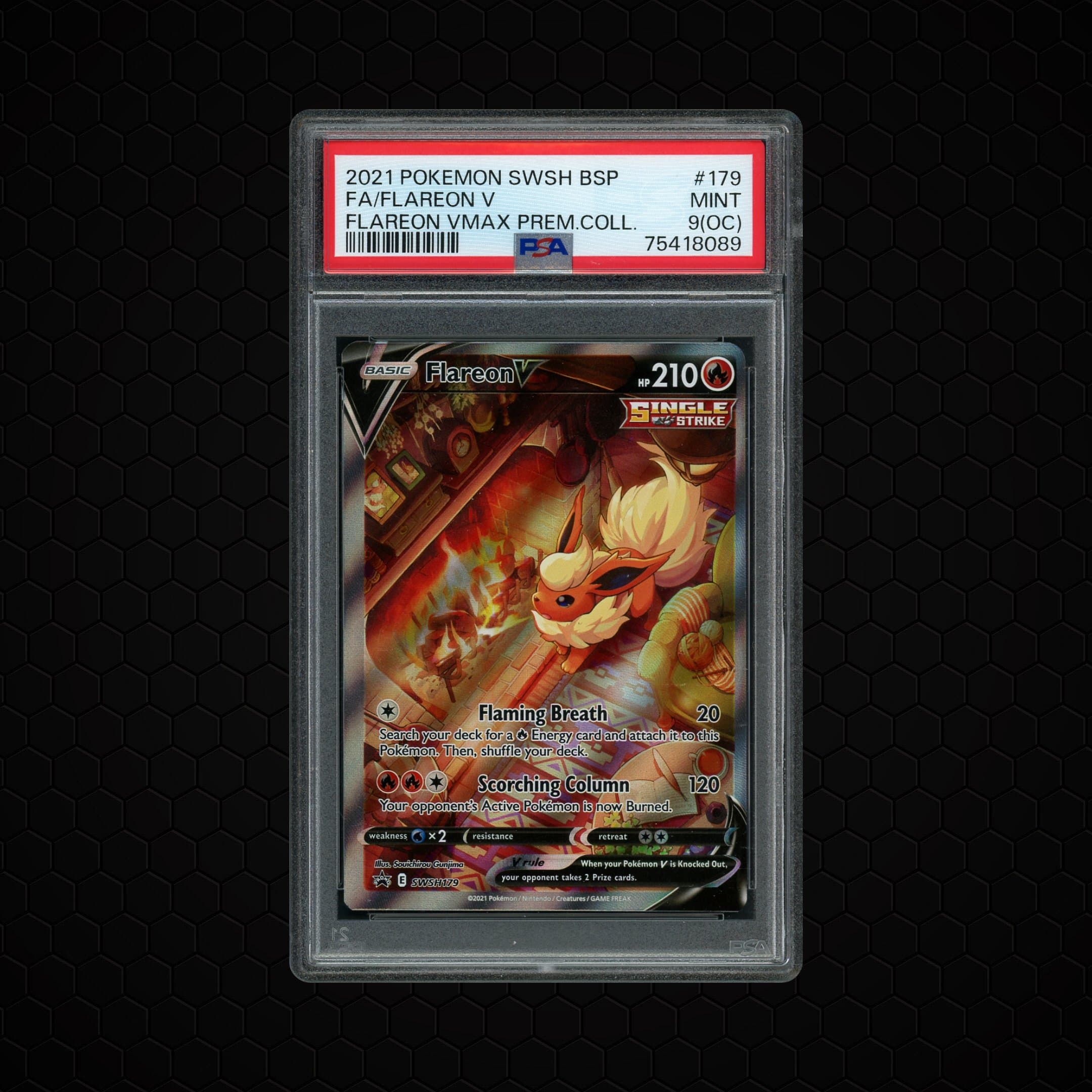 2021 Black Star Promo Flareon V  PSA 9