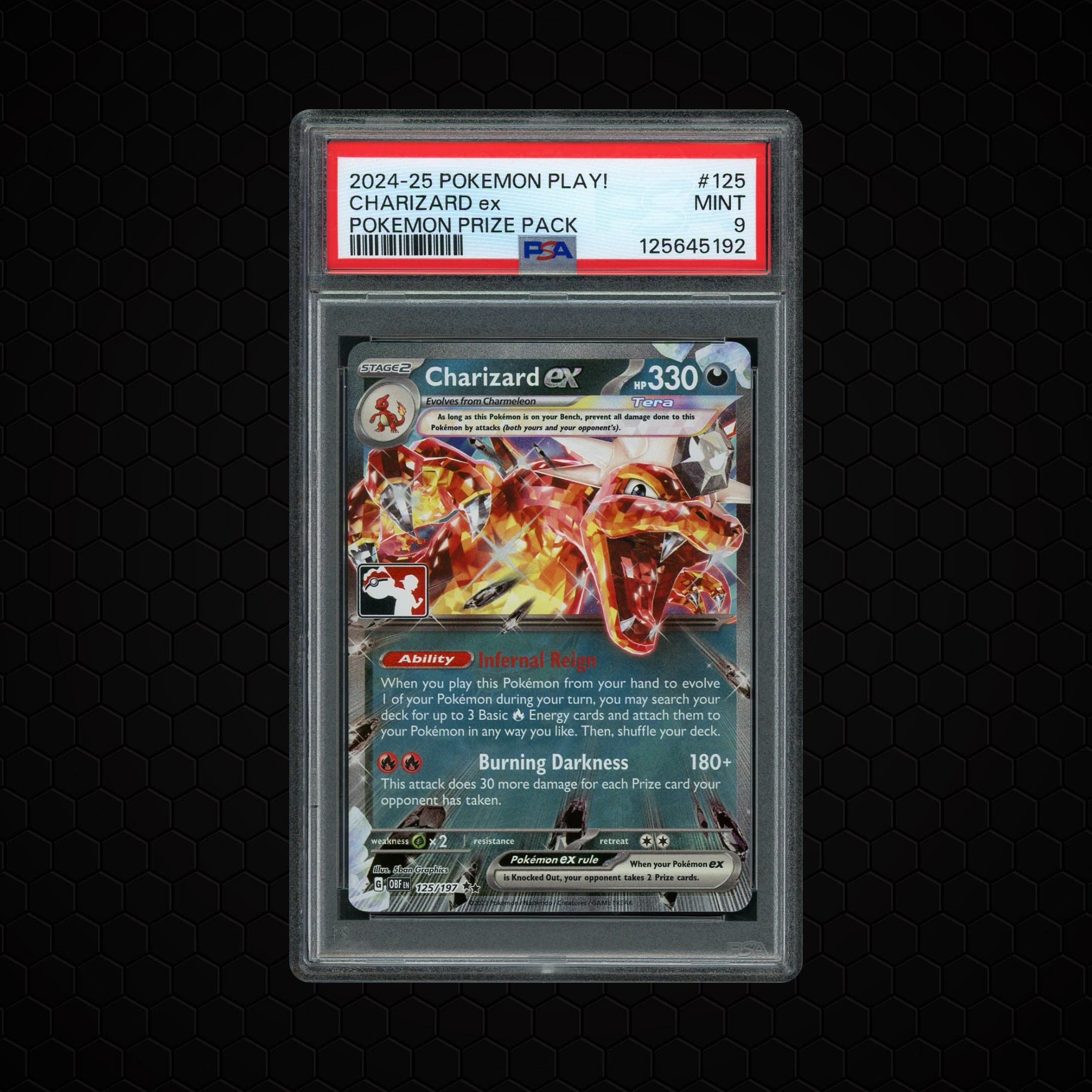 2024 Pokemon Prize Pack Charizard EX  PSA 9