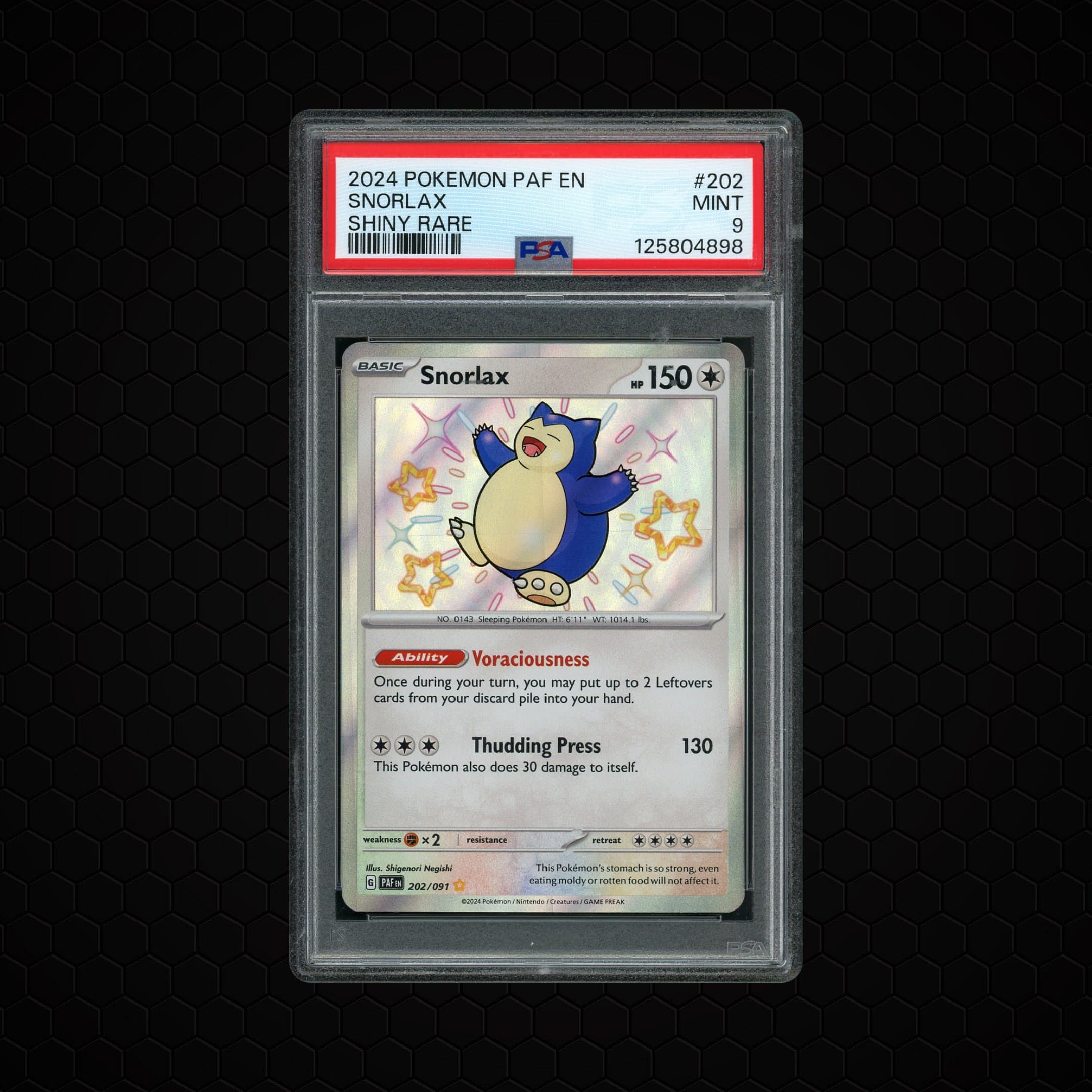 2024 Paldean Fates Snorlax  PSA 9