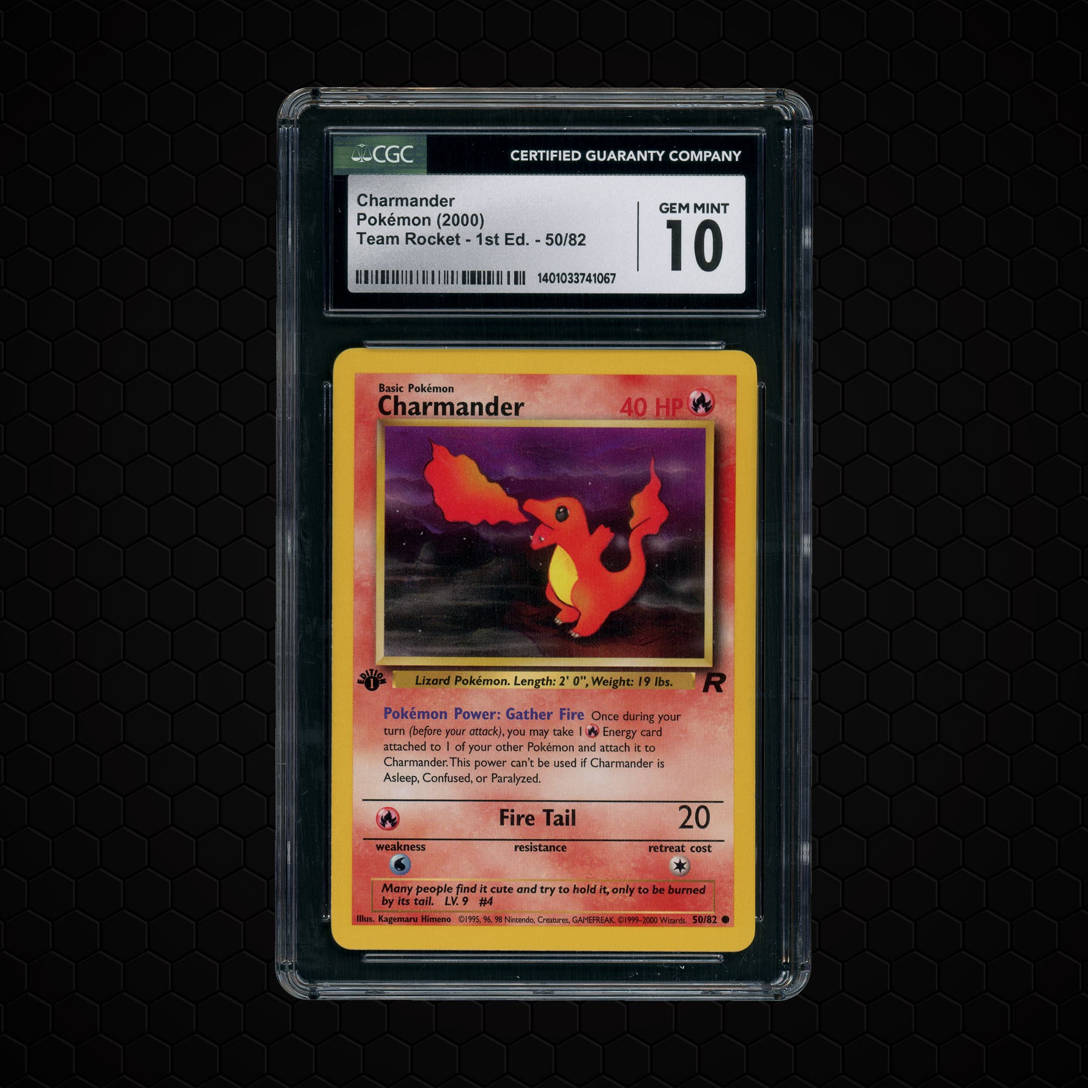 2000 Team Rocket 1st Edition Charmander  CGC 10