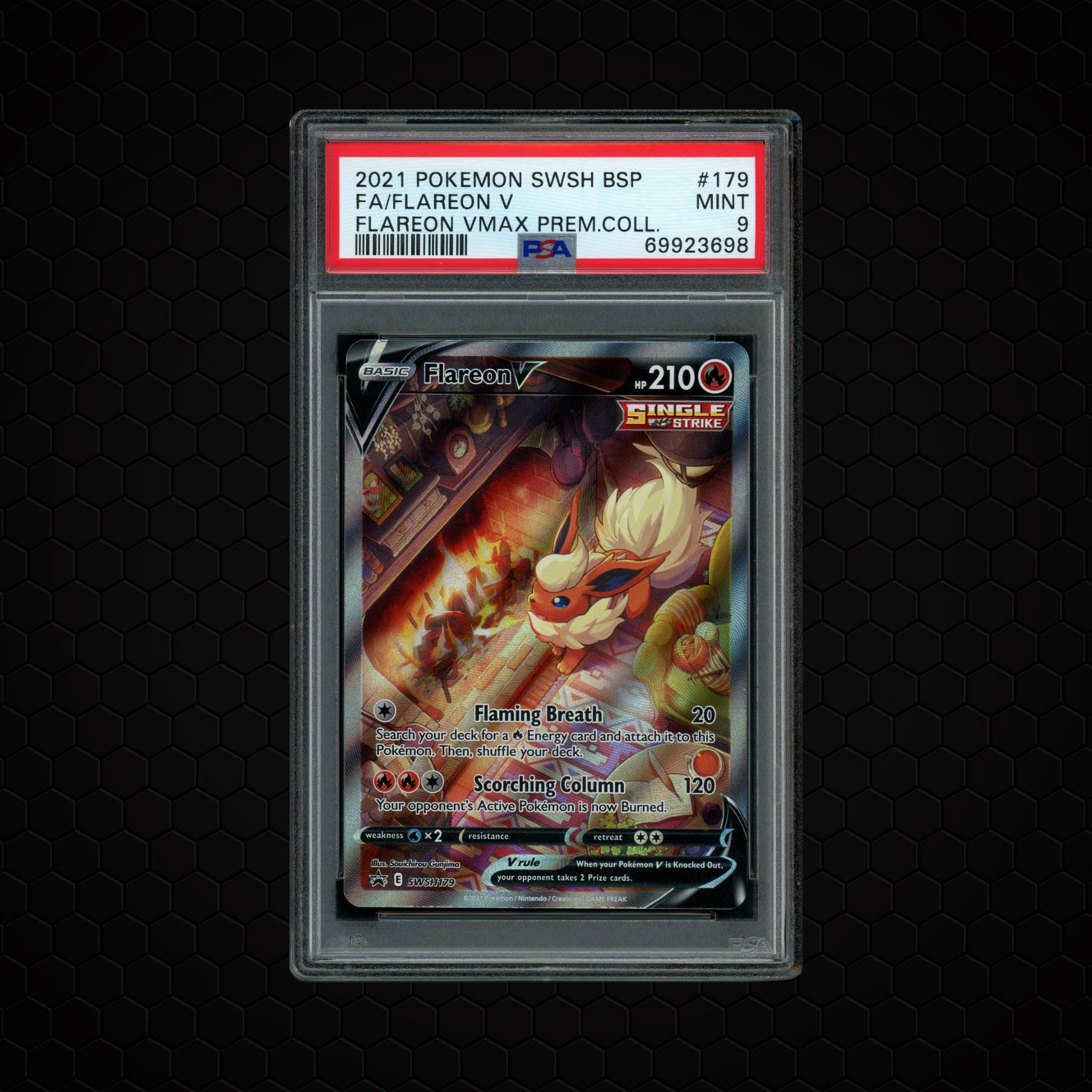 2021 Black Star Promo Flareon V  PSA 9