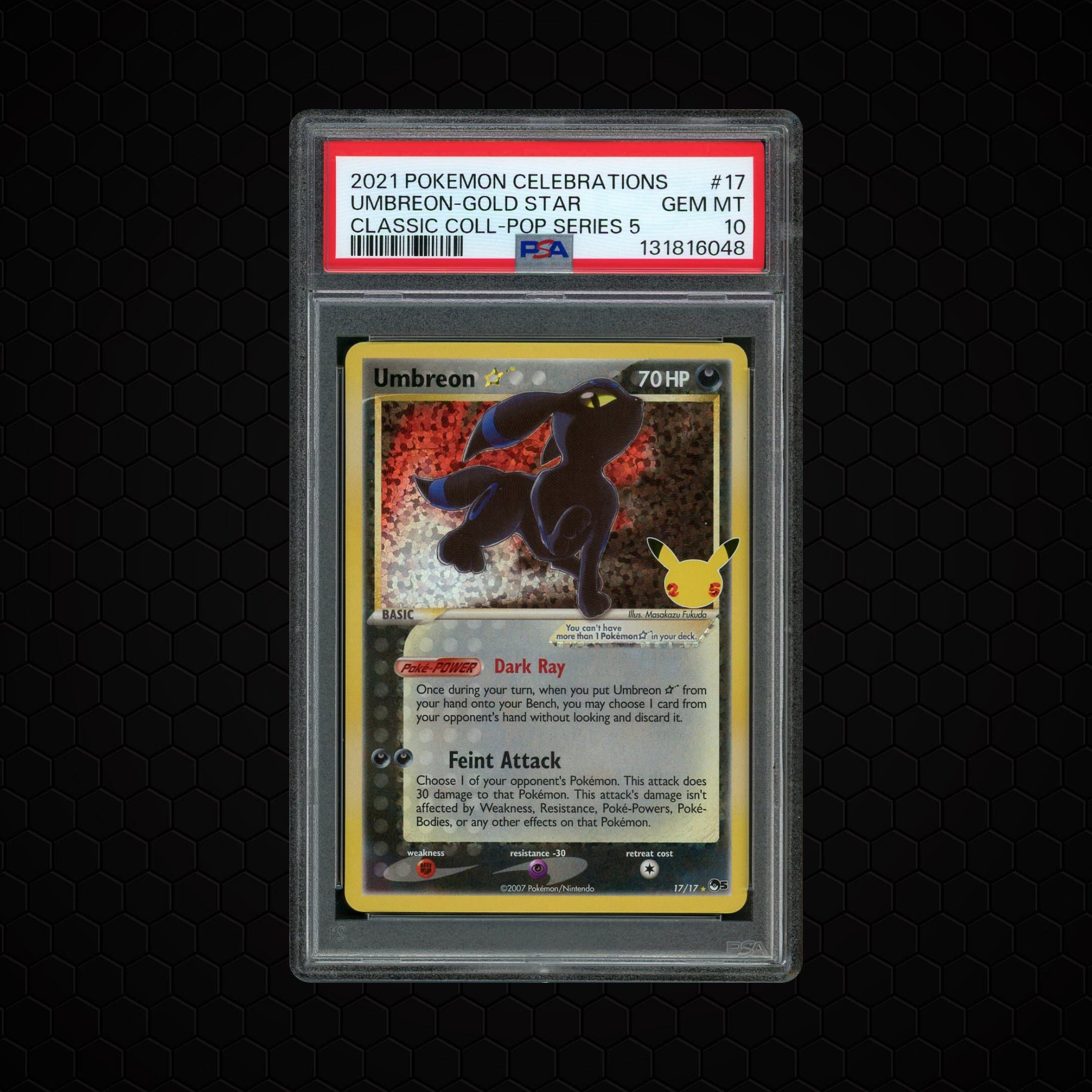 2021 Celebrations Classic Collection Gold Star Umbreon  PSA 10