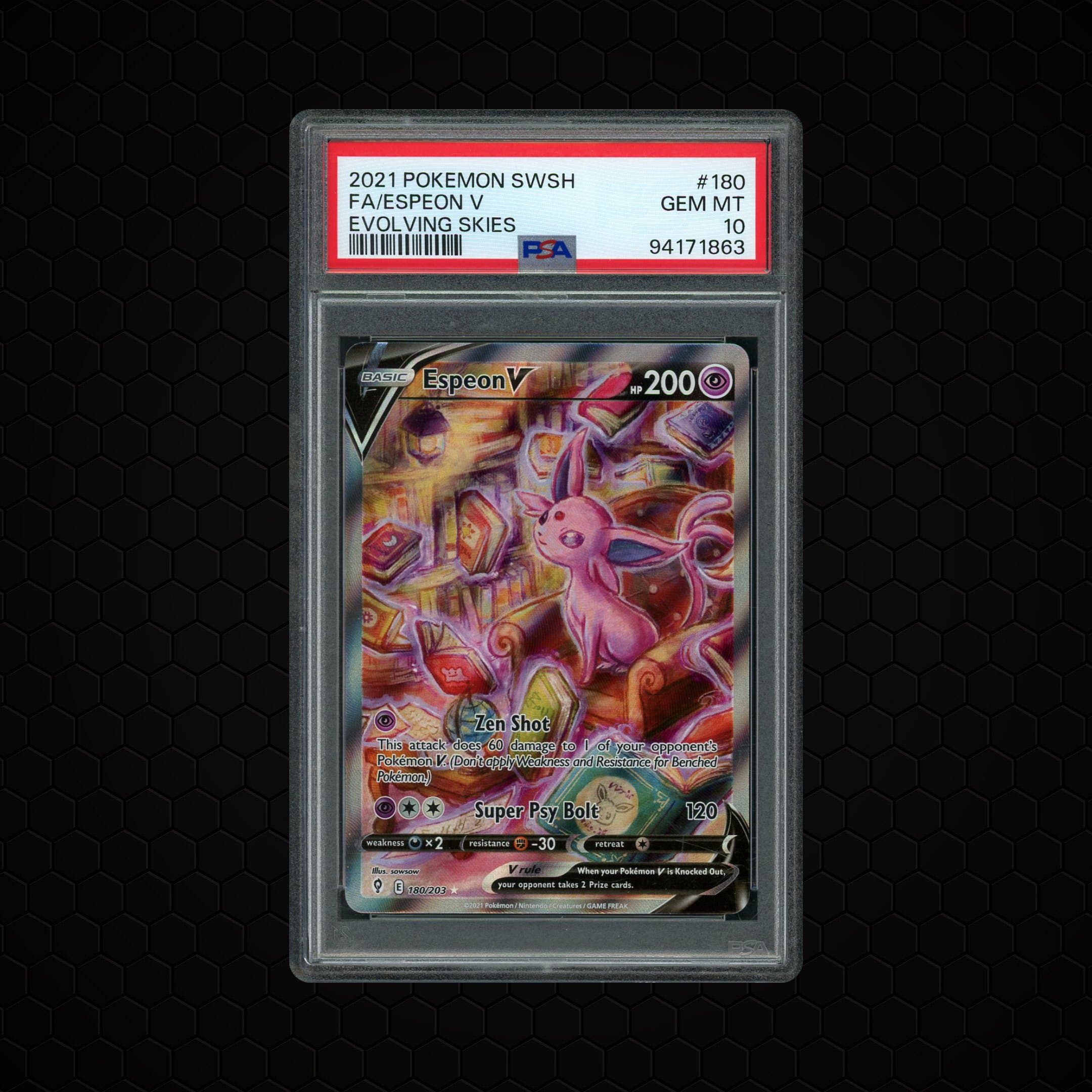 2021 Evolving Skies Espeon V  PSA 10
