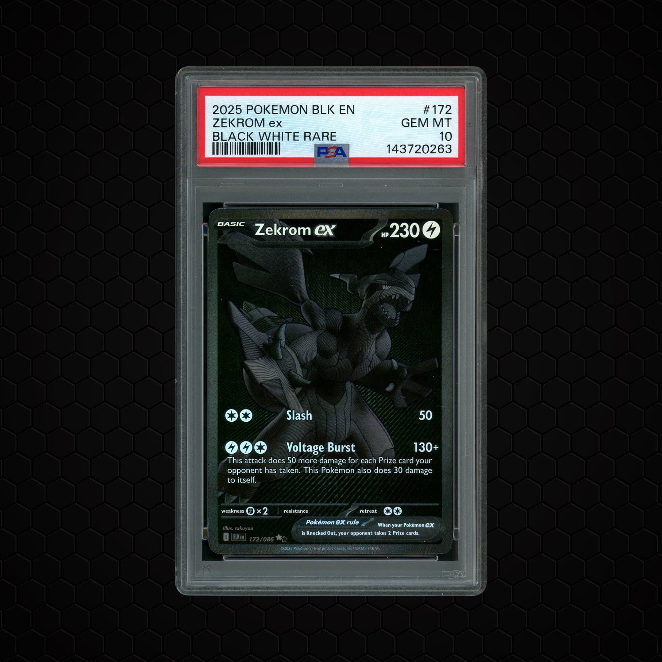2025 Black Bolt Zekrom EX  PSA 10