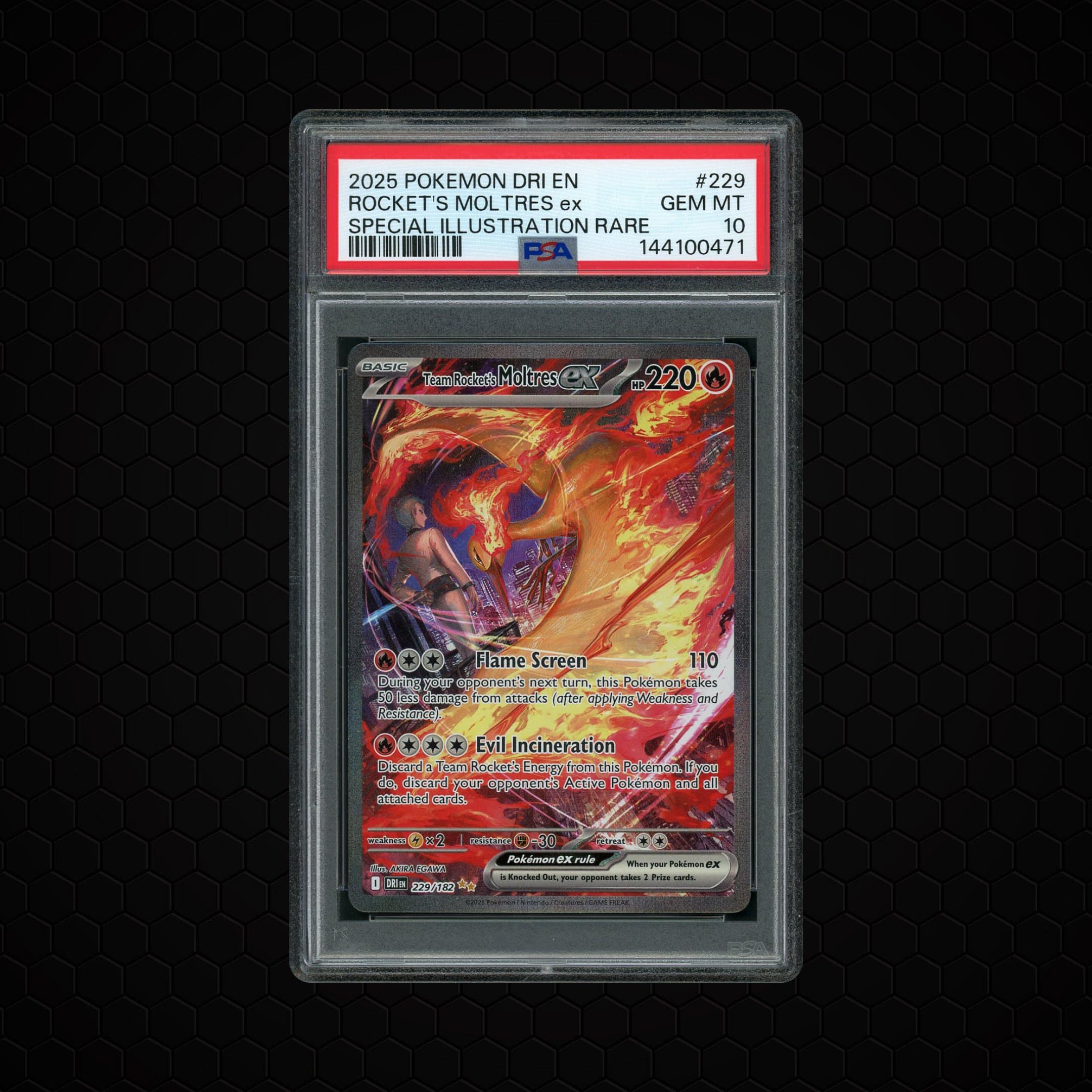 2025 Destined Rivals Team Rocket's Moltres EX  PSA 10