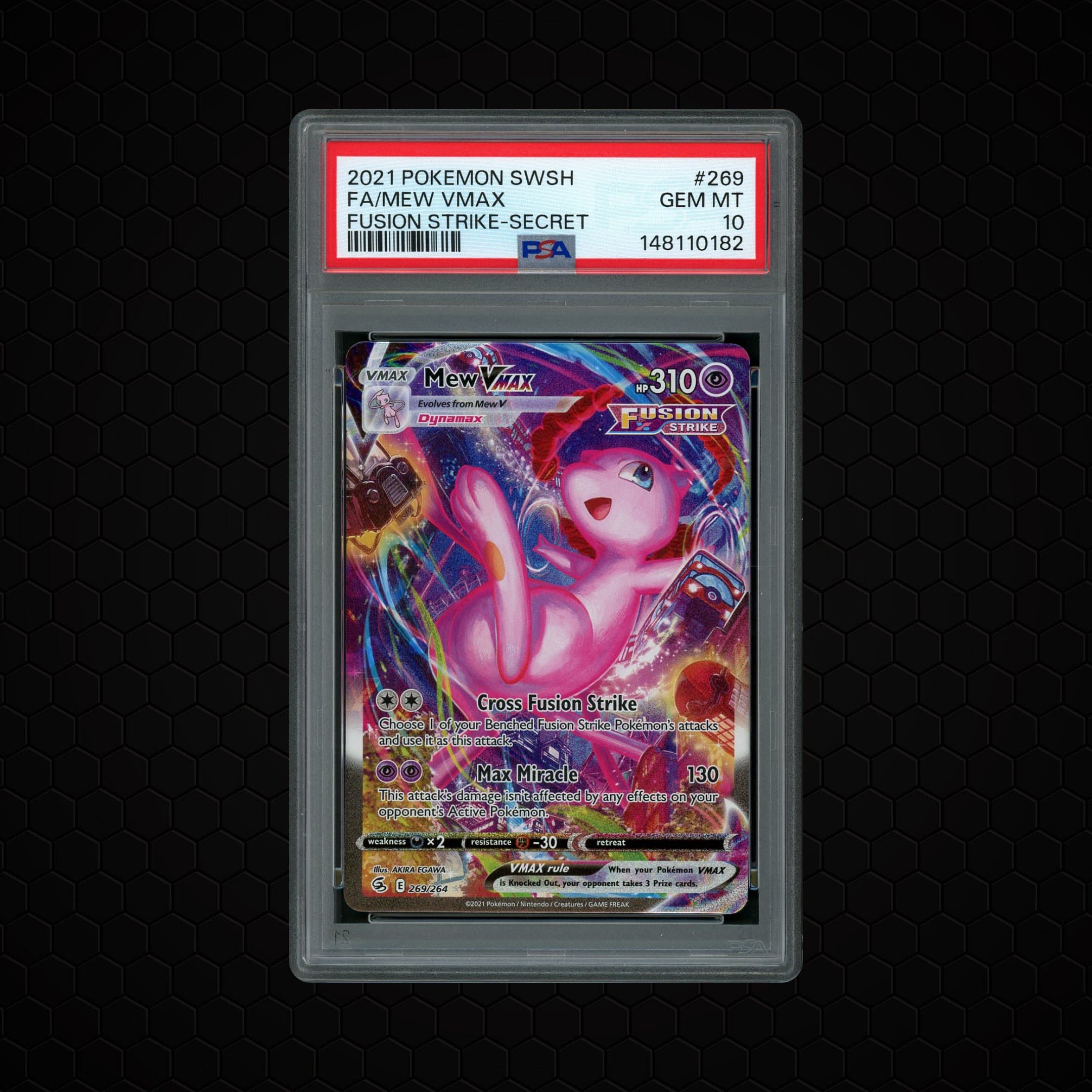 2021 Fusion Strike Mew VMAX  PSA 10