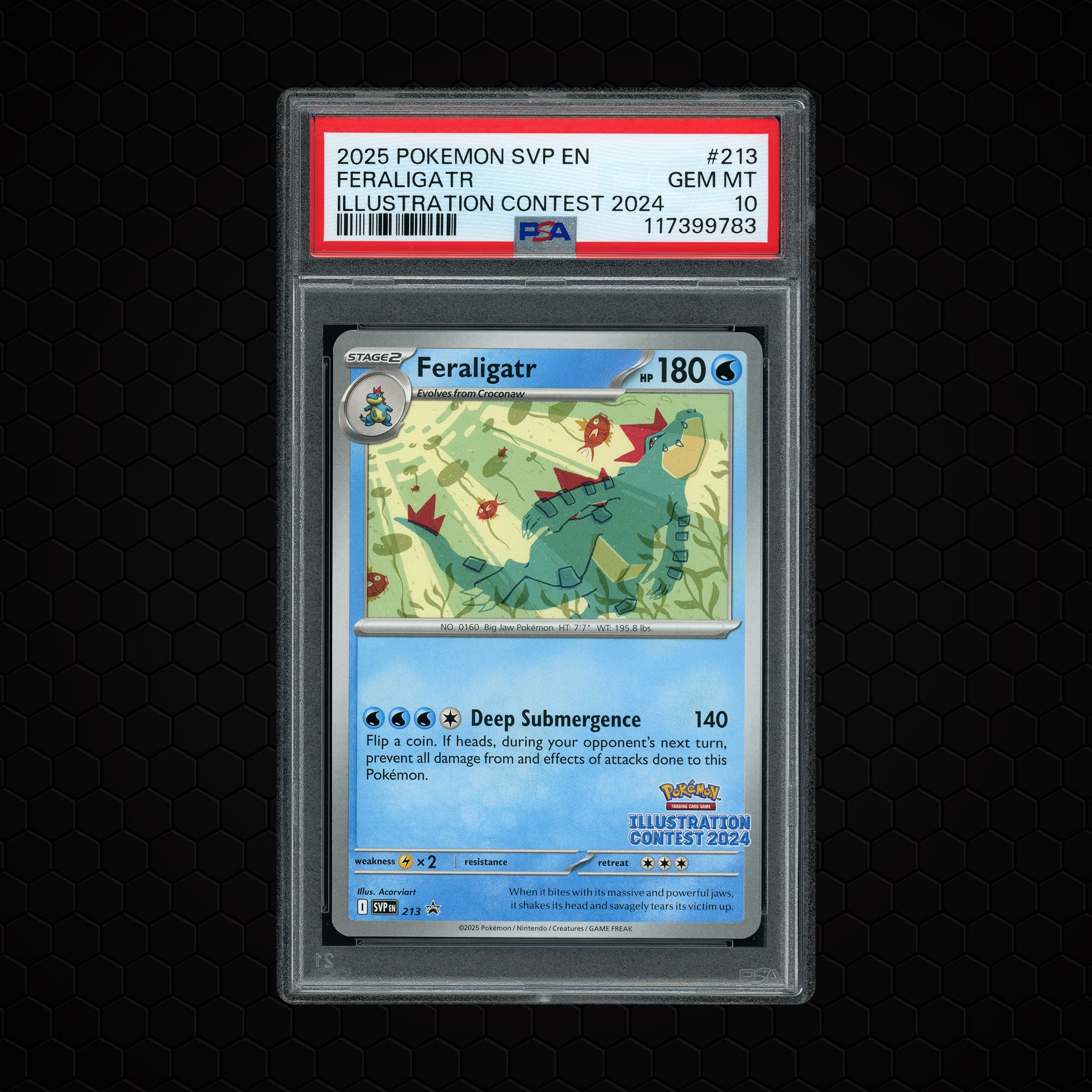 2025 Black Star Promo Feraligatr  PSA 10