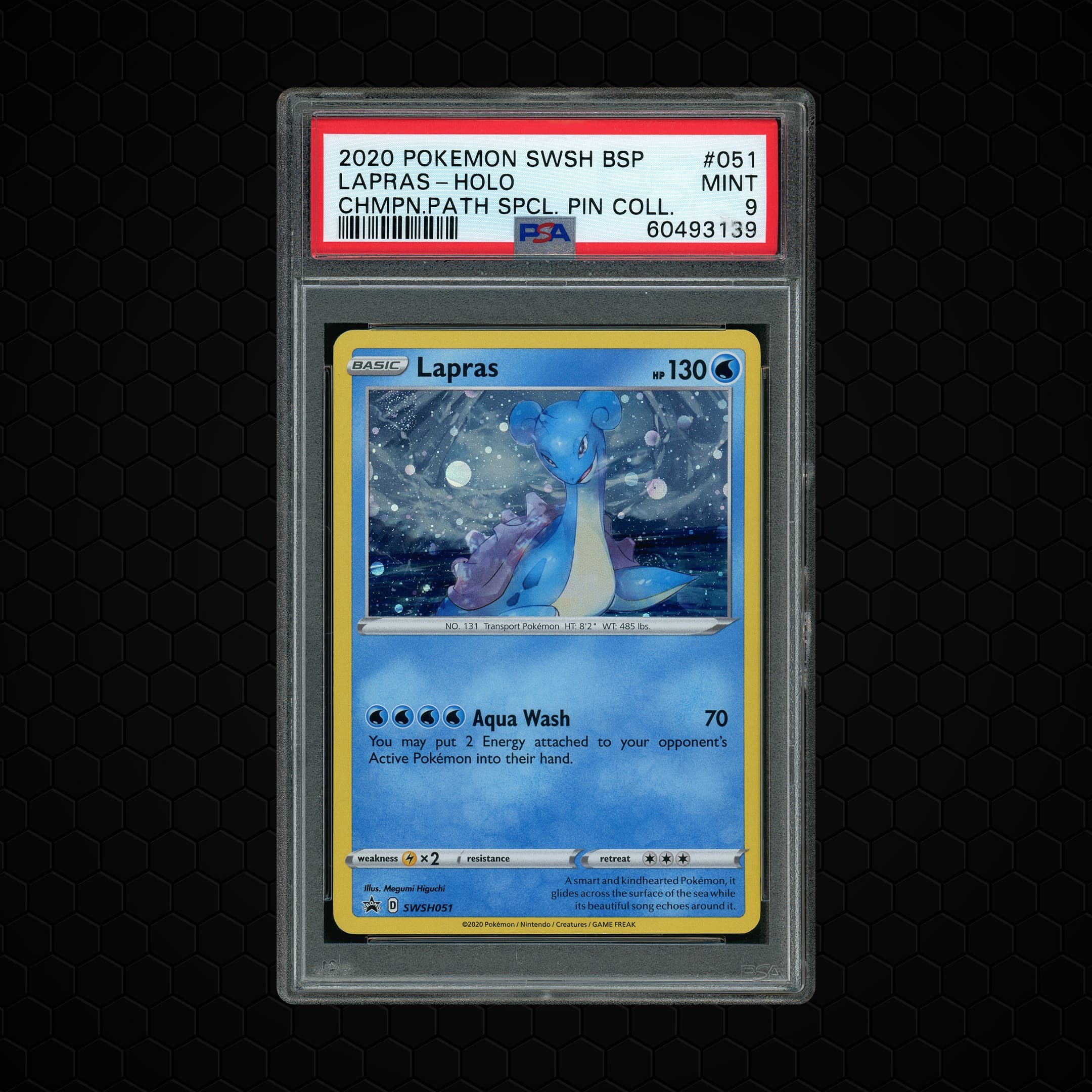 2020 Black Star Promo Lapras  PSA 9