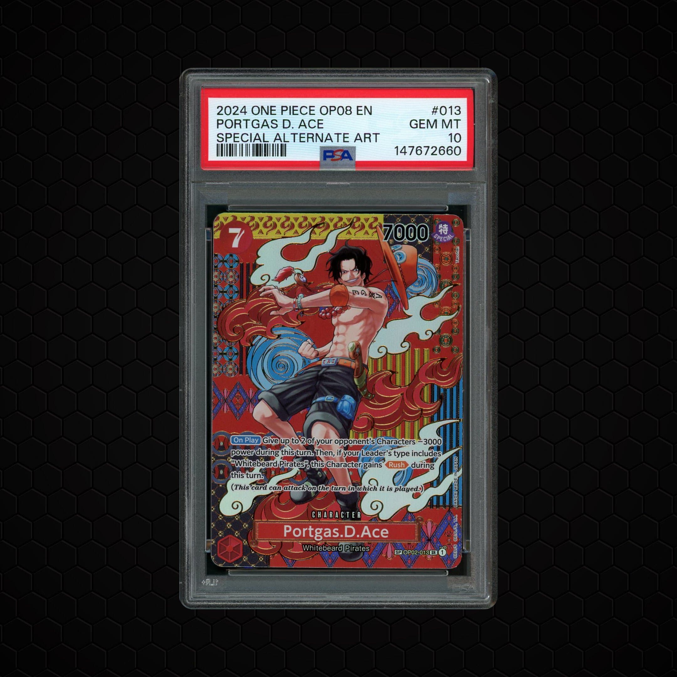 2024 Two Legends Portgas D. Ace #OP02-013 PSA 10