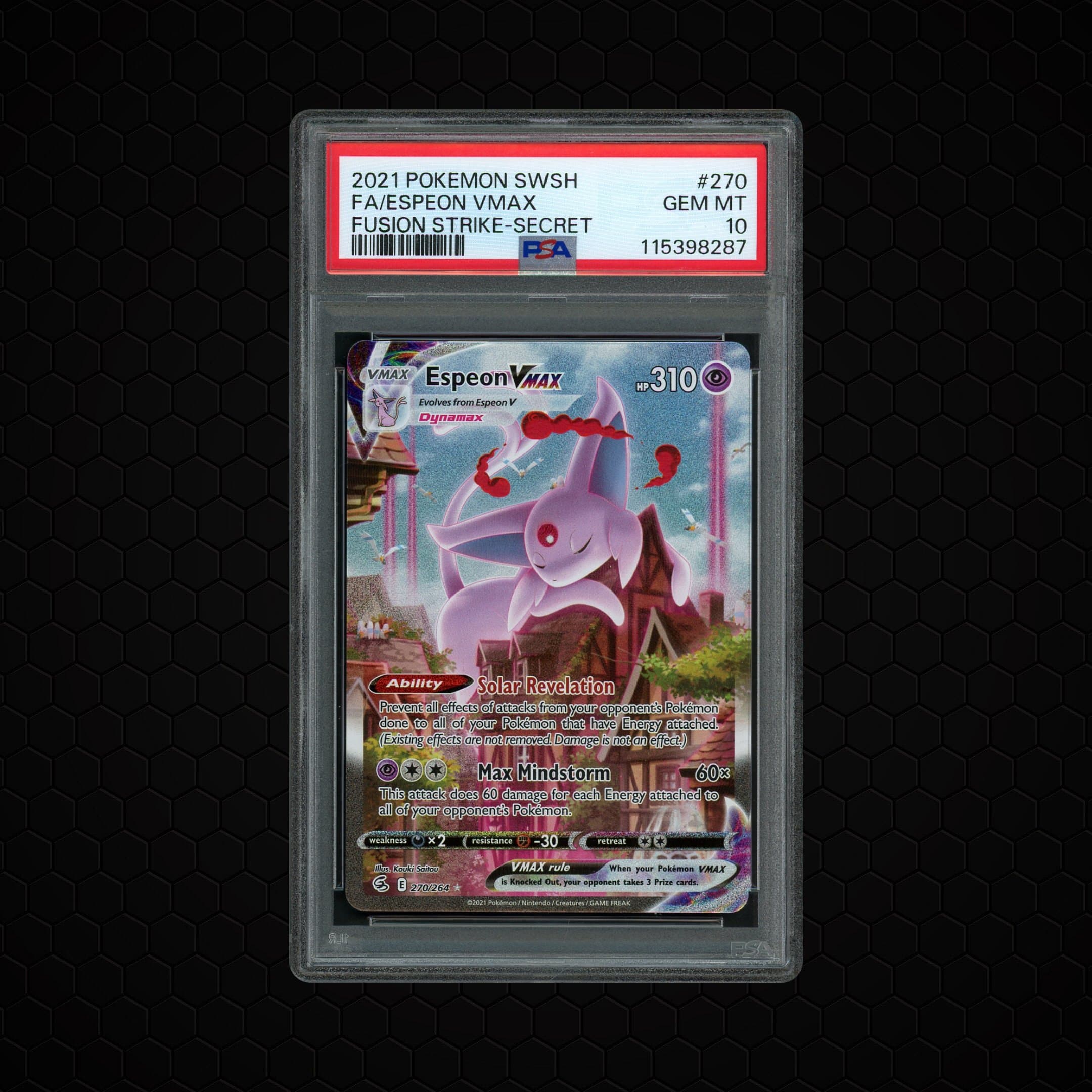 2021 Fusion Strike Espeon VMAX  PSA 10