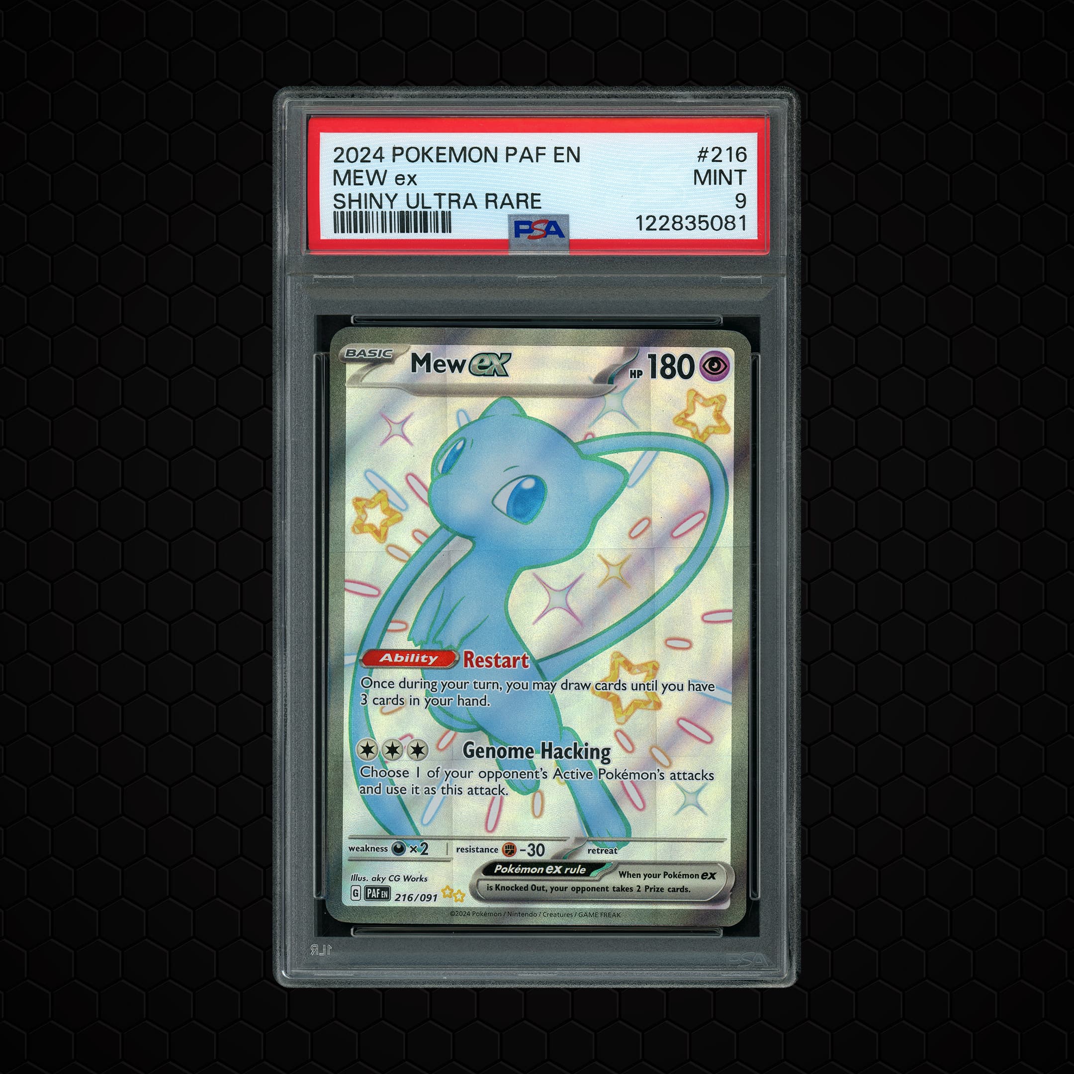 2024 Paldean Fates Mew EX  PSA 9