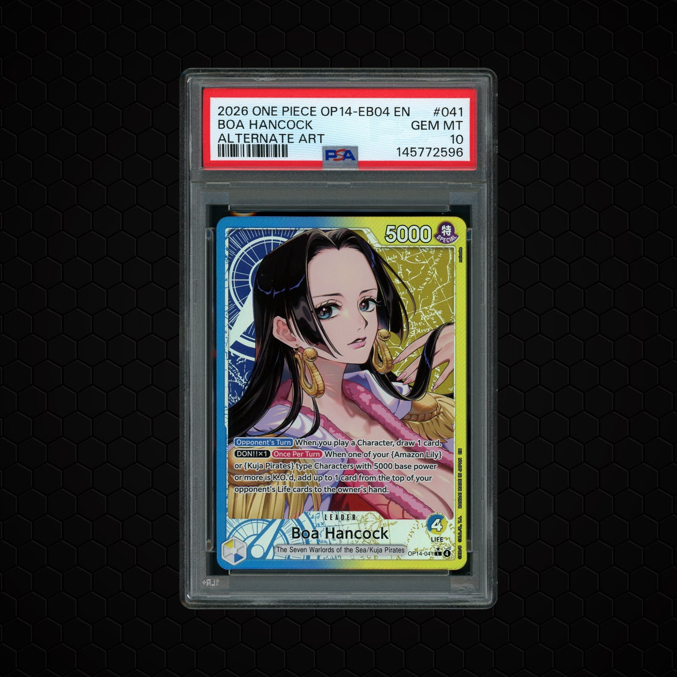 2026 The Azure Sea's Seven Boa Hancock #OP14-041 PSA 10