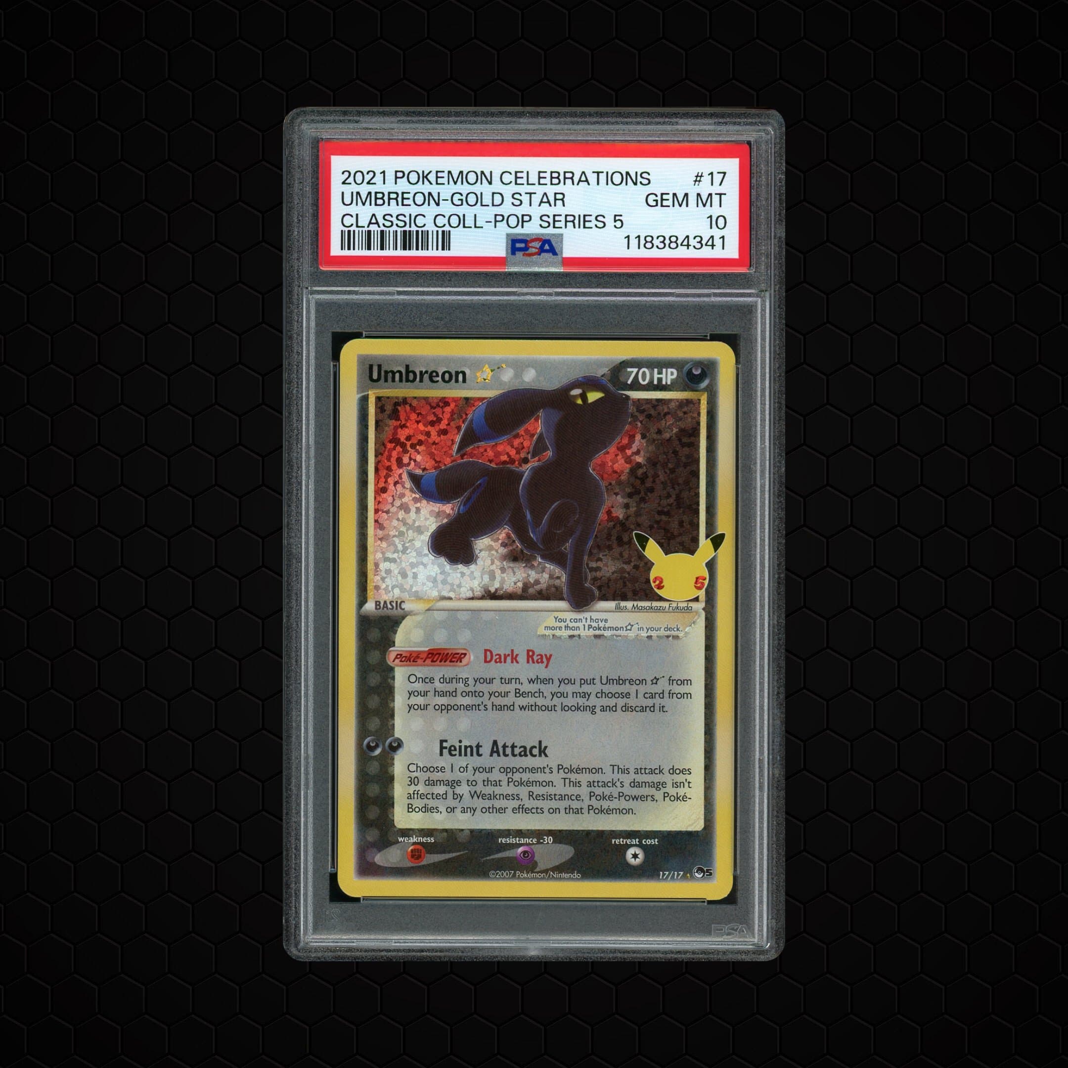2021 Pop Series 5 Gold Star Umbreon  PSA 10
