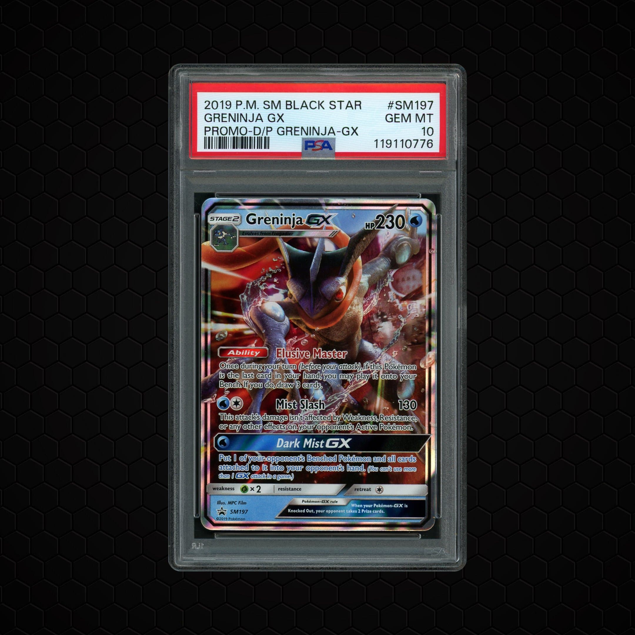2019 Black Star Promo Greninja GX #SM197 PSA 10