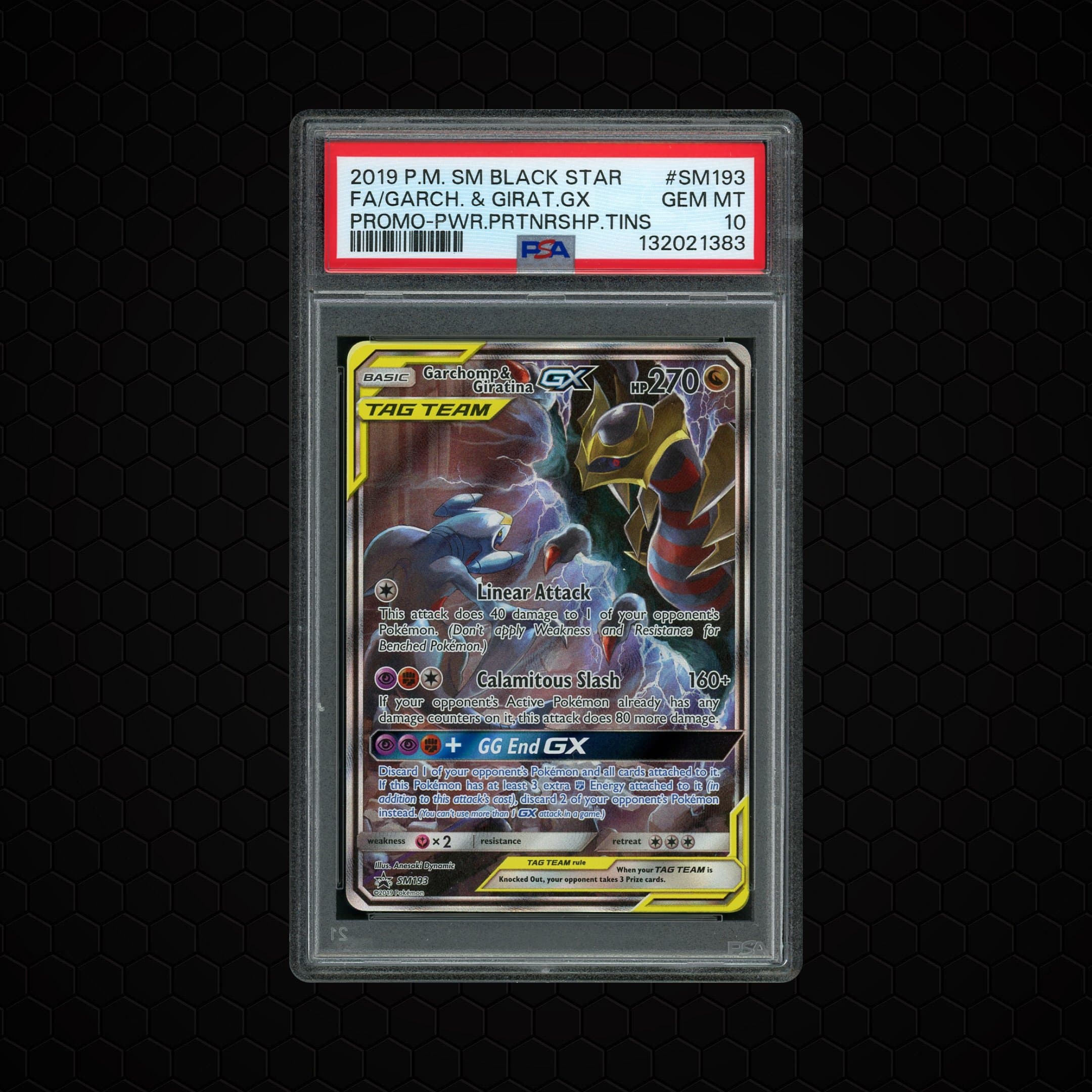 2019 Black Star Promo Garchomp & Giratina GX #SM193 PSA 10