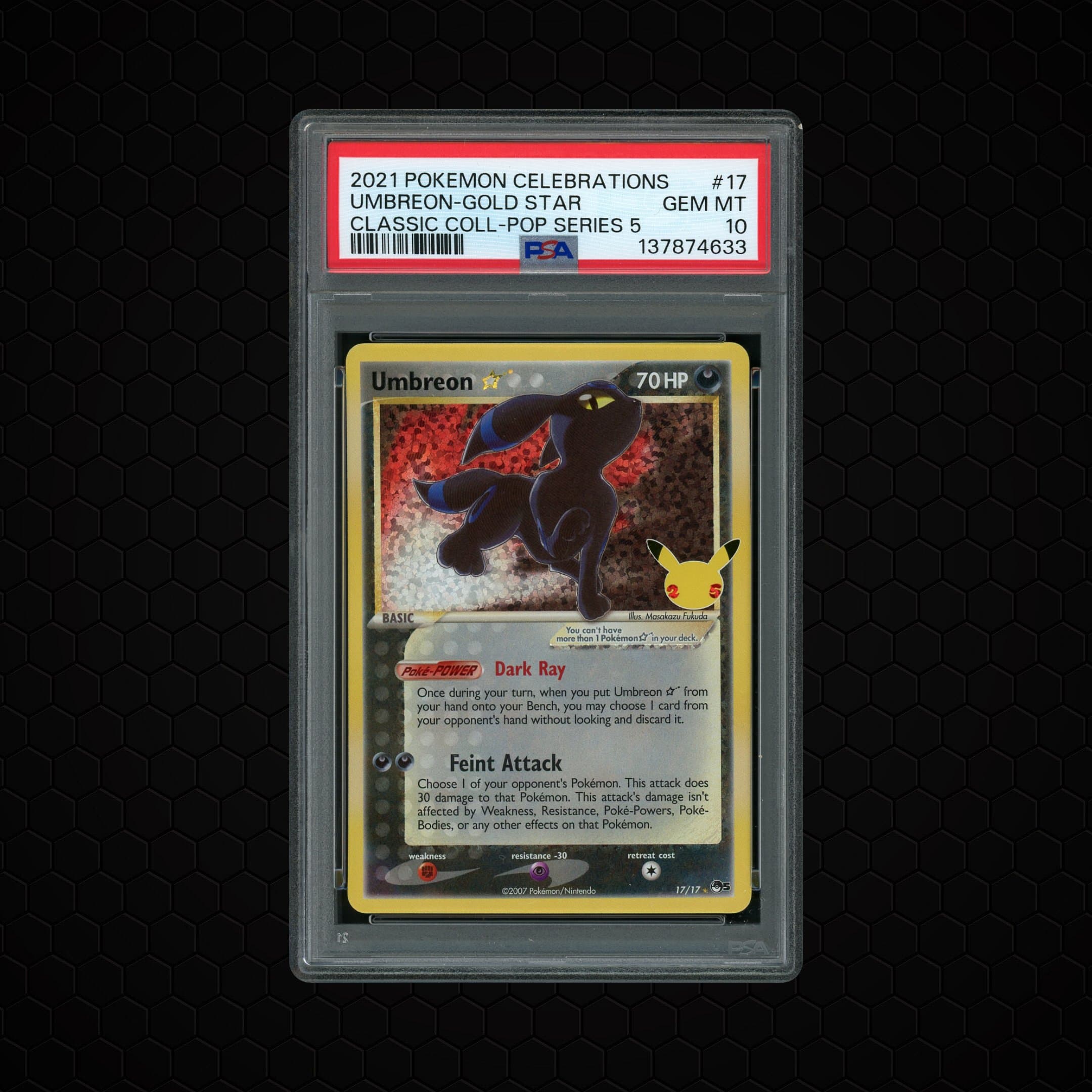 2021 Pop Series 5 Gold Star Umbreon  PSA 10