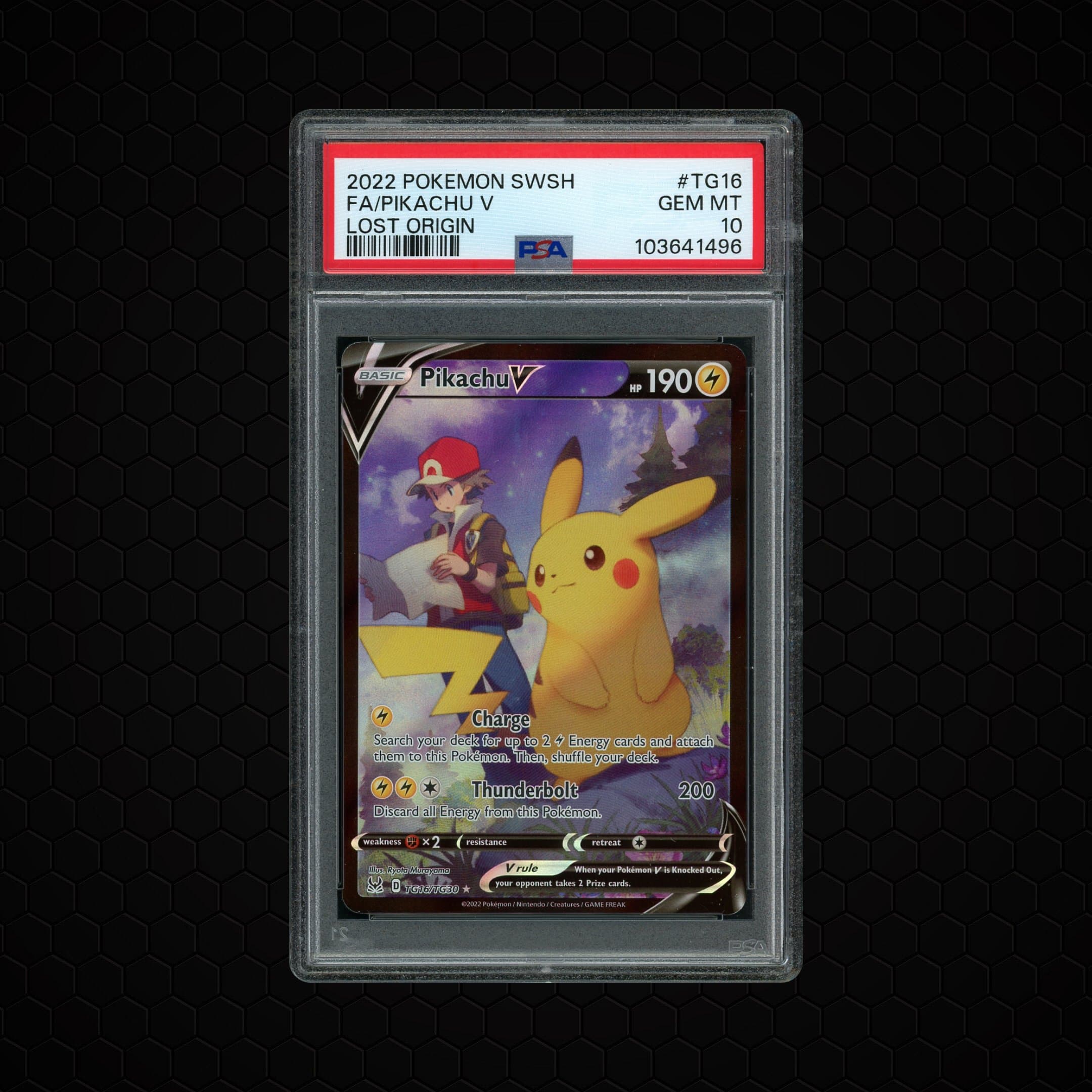 2022 Lost Origin Pikachu V #TG16 PSA 10