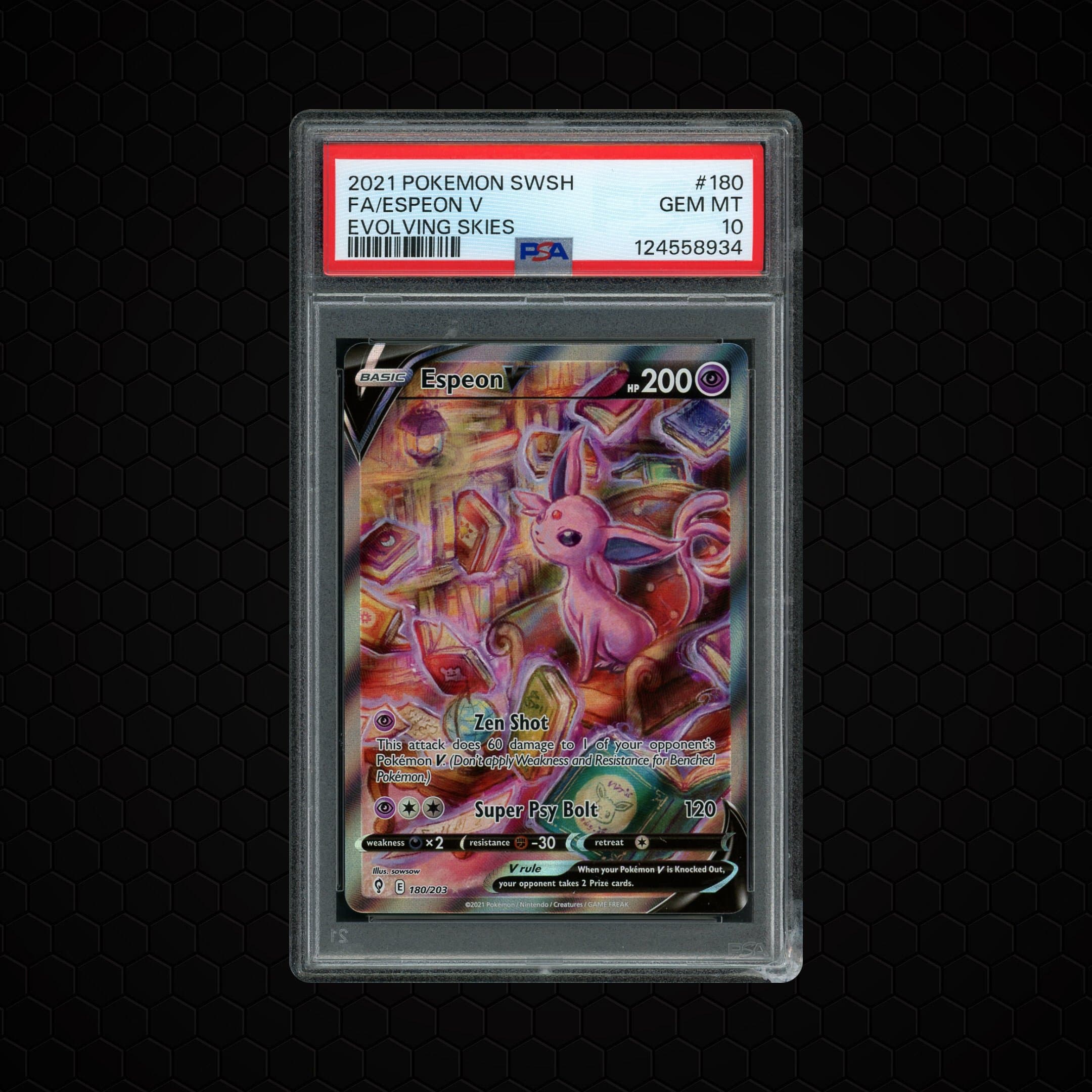 2021 Evolving Skies Espeon V  PSA 10