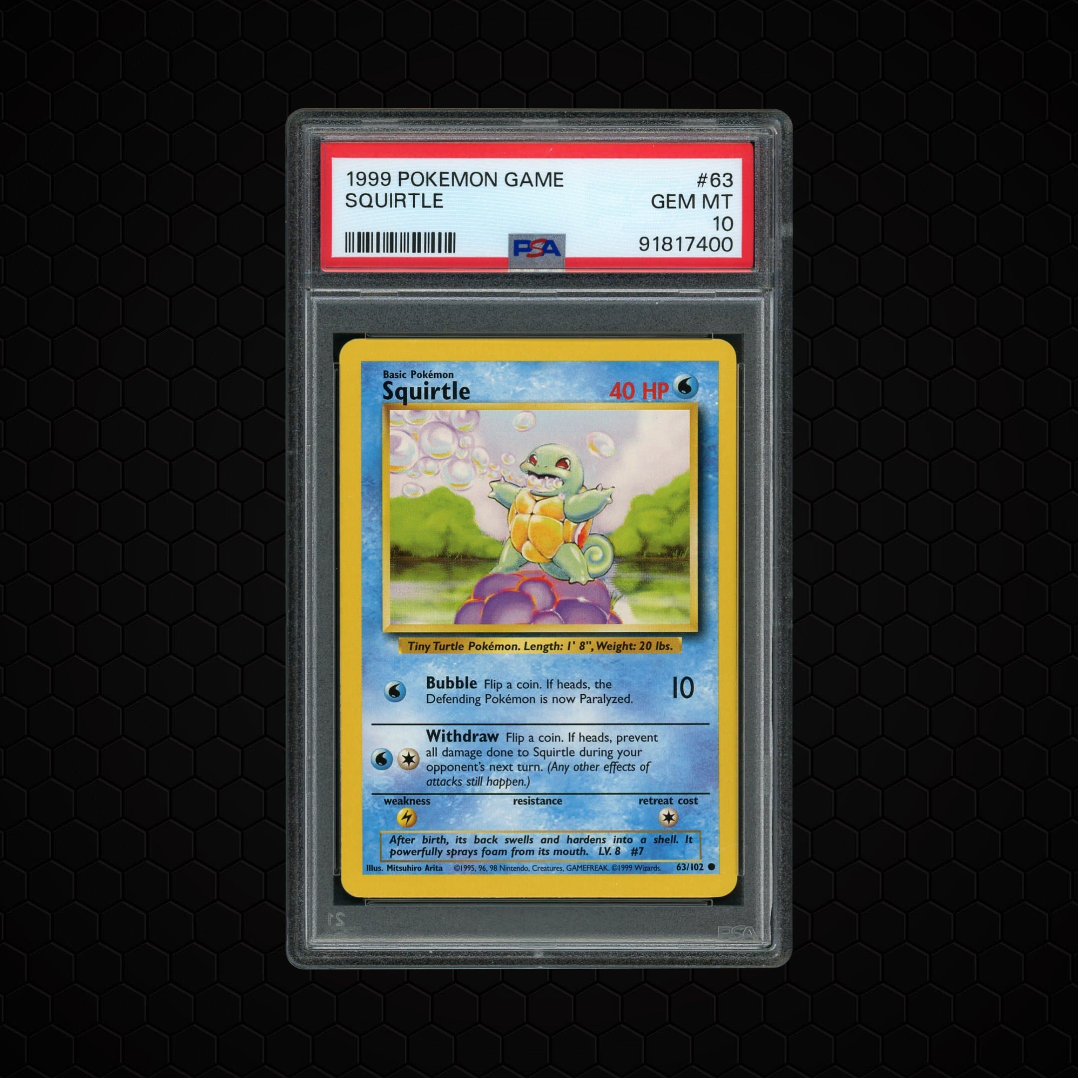 1999 Base Set Squirtle  PSA 10