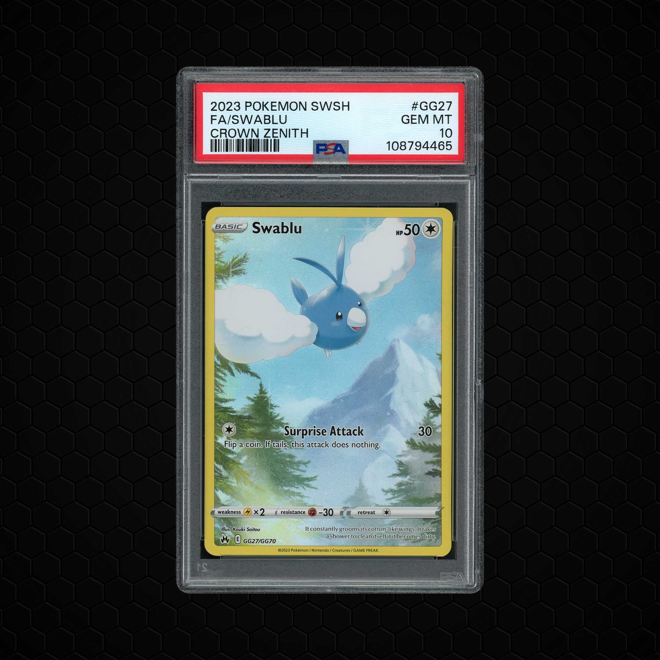2023 Crown Zenith Swablu #GG27 PSA 10