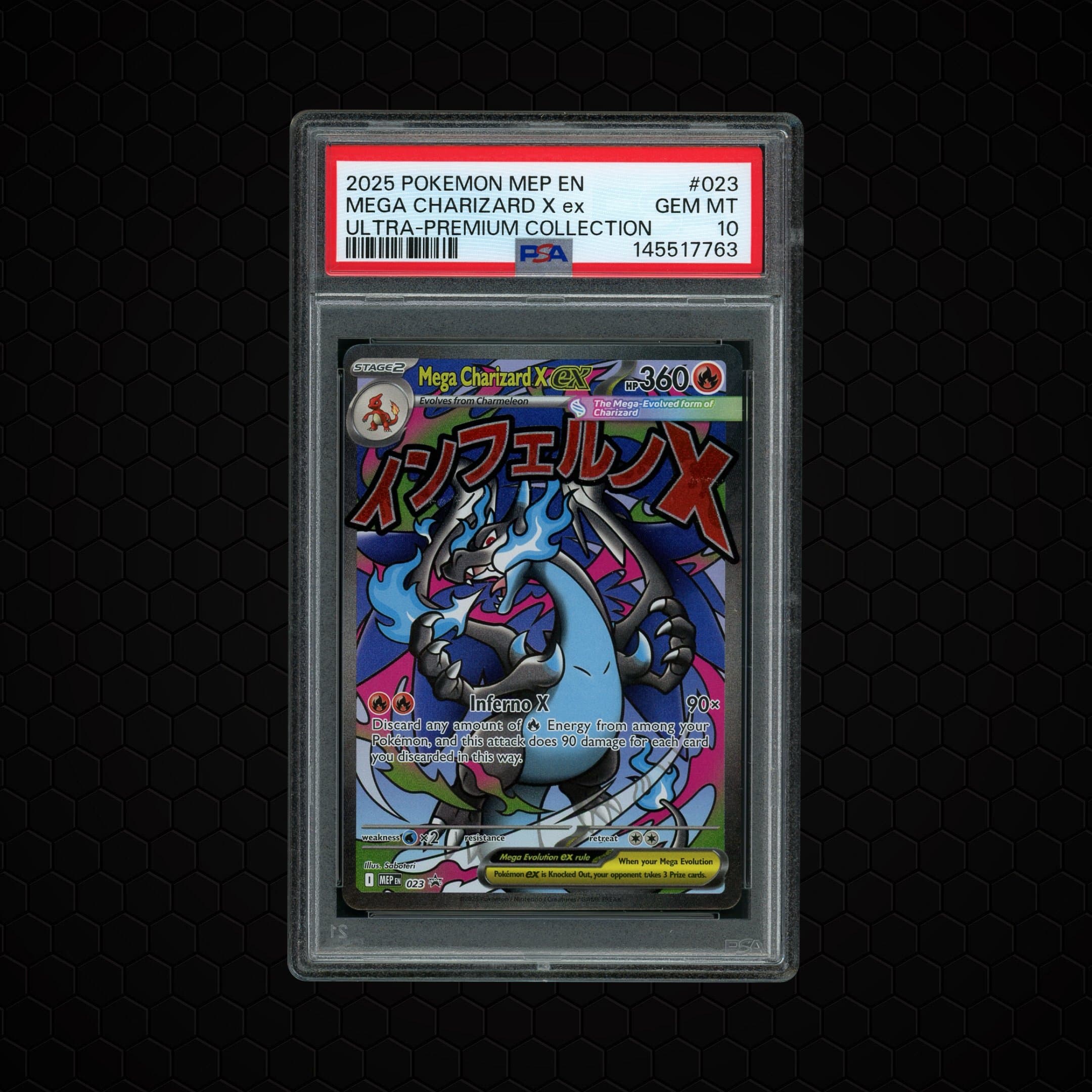 2025 Black Star Promo Mega Charizard X EX  PSA 10