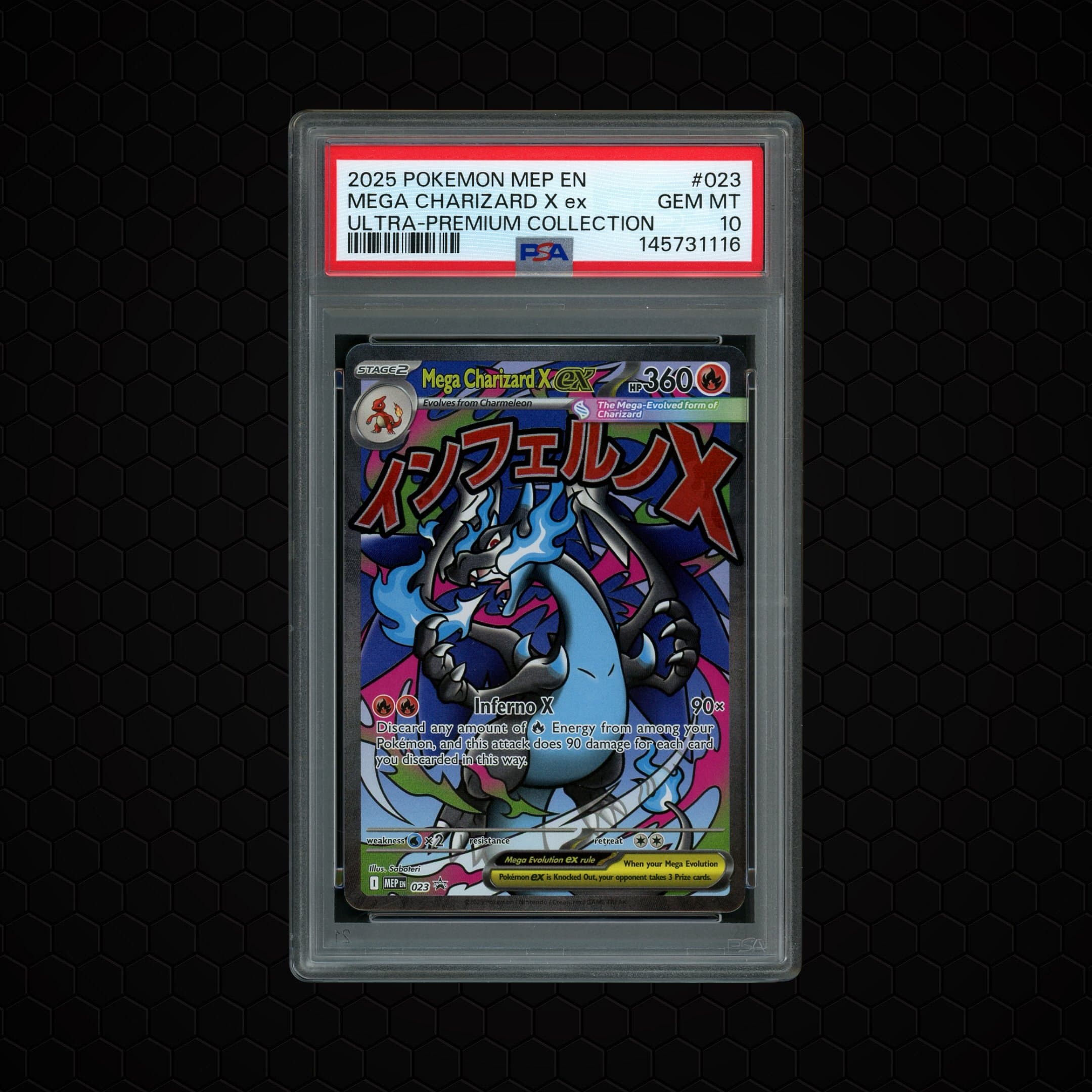 2025 Black Star Promo Mega Charizard X EX  PSA 10