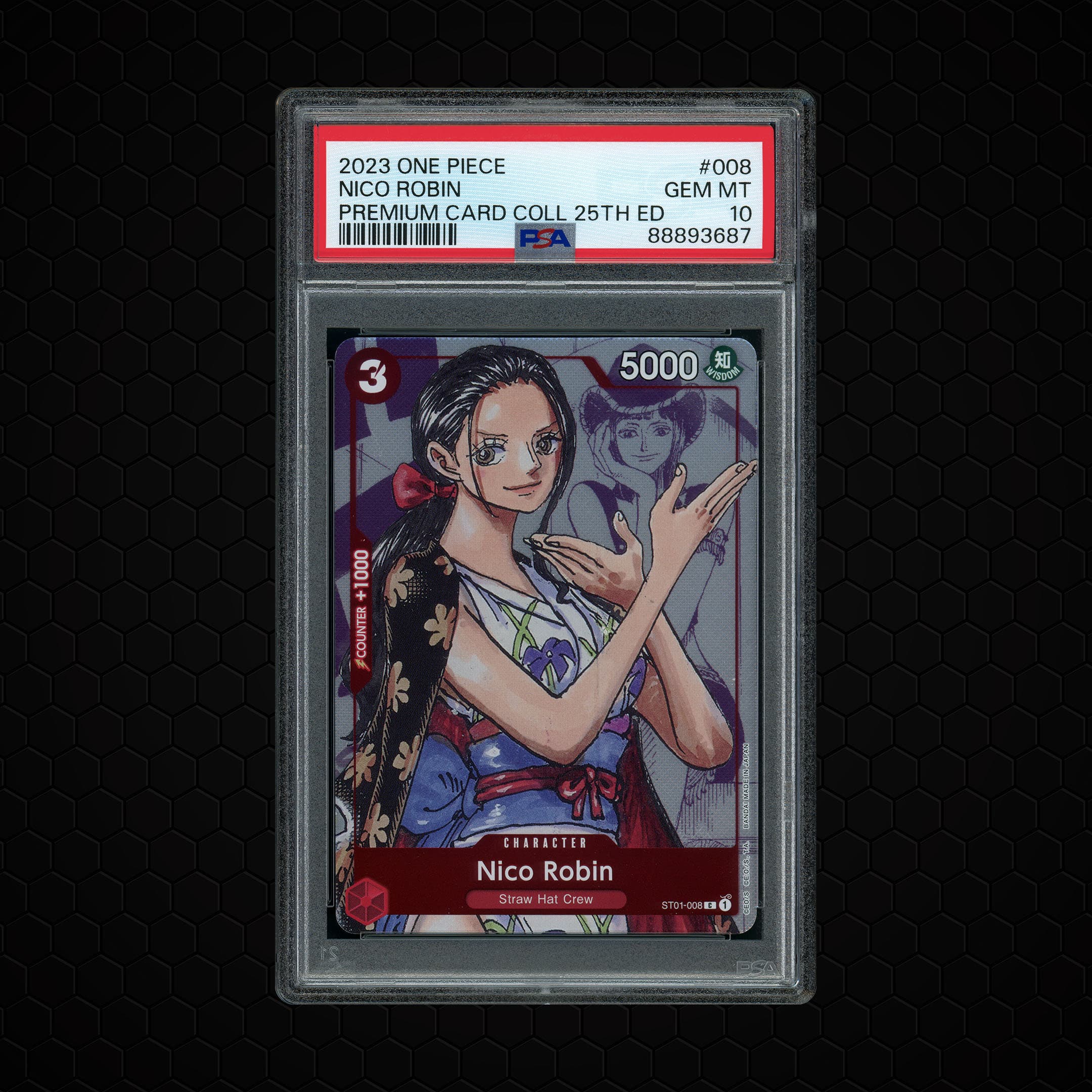 2023 Premium Card Collection 25th Anniversary Nico Robin #ST01-008 PSA 10