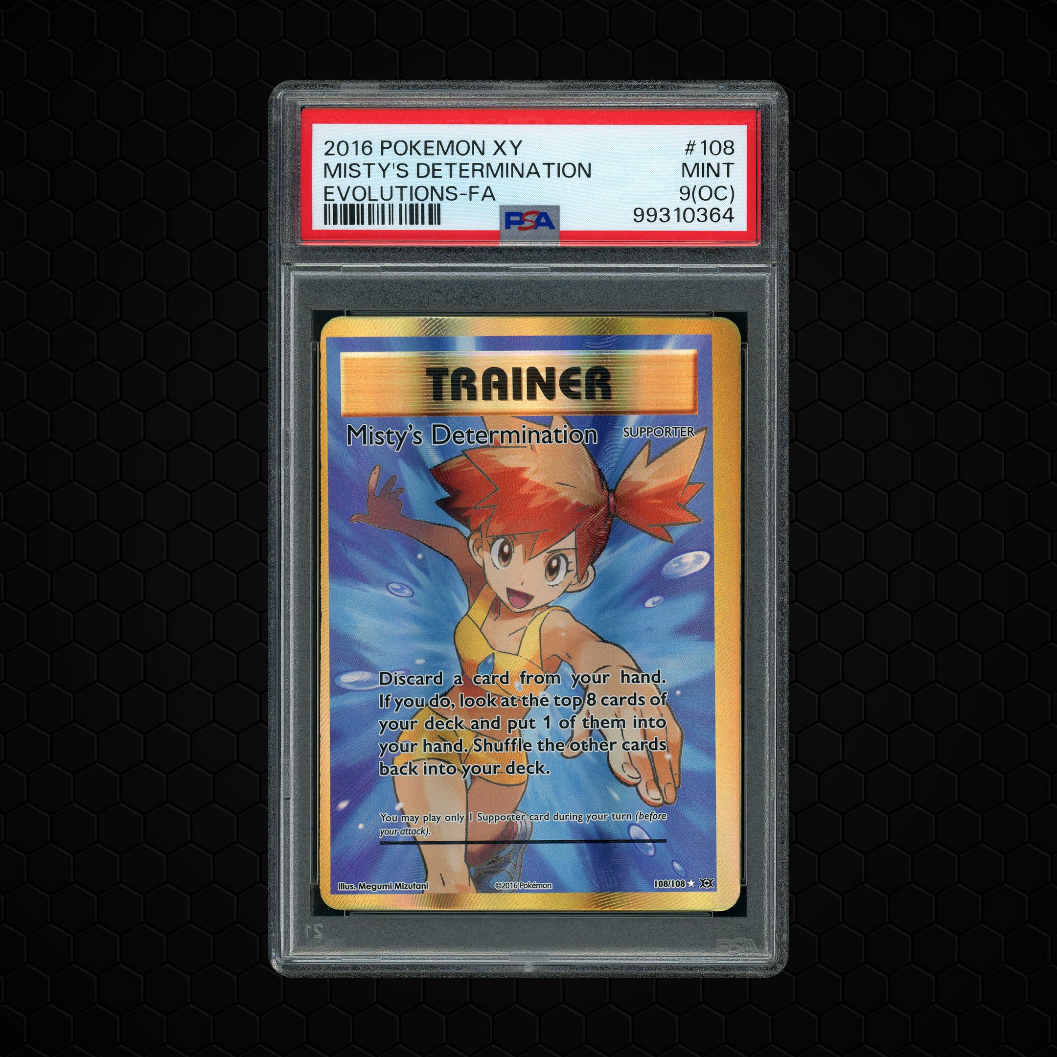 2016 XY Evolutions Misty's Determination  PSA 9