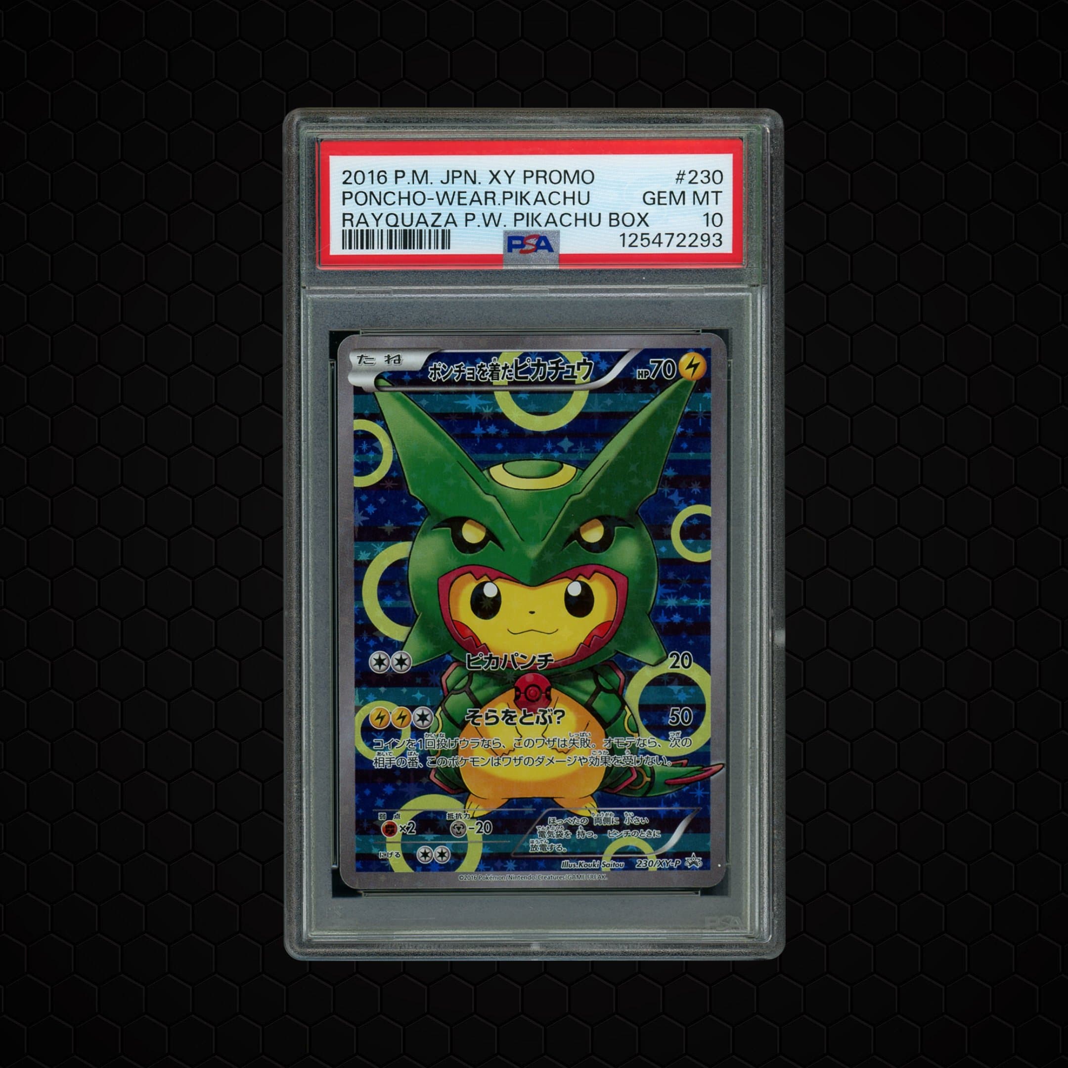 2016 Japanese XY Promo Poncho-Wearing Pikachu  PSA 10
