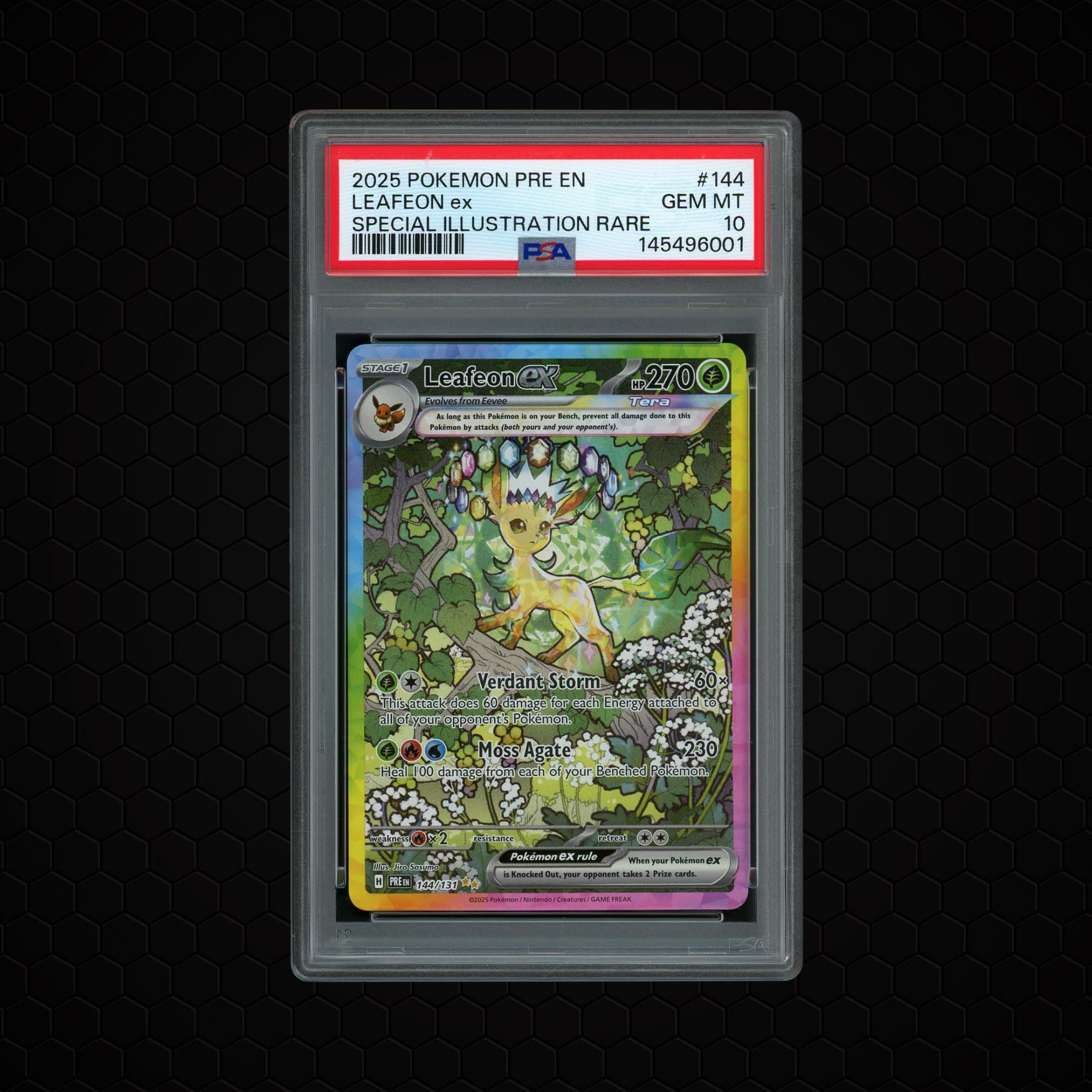 2025 Prismatic Evolutions Leafeon EX  PSA 10