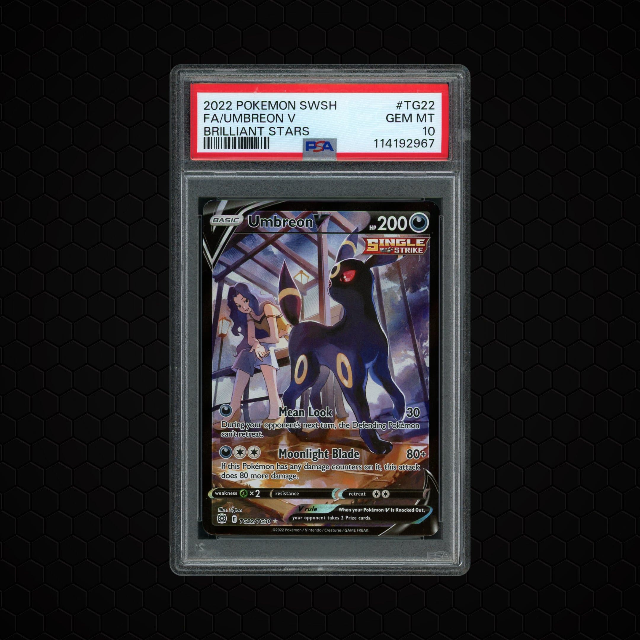 2022 Brilliant Stars Umbreon V #TG22 PSA 10