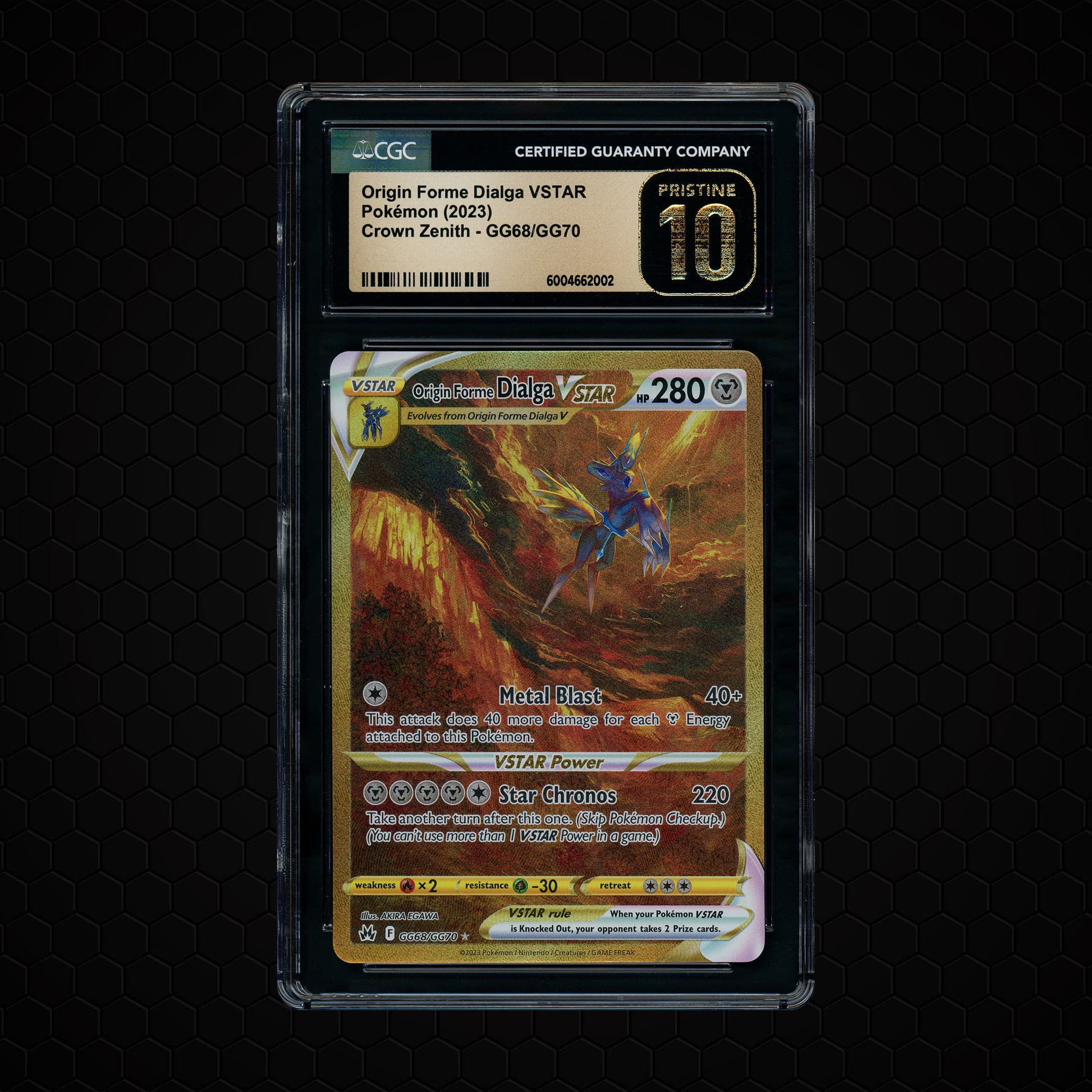 2023 Crown Zenith Origin Forme Dialga VSTAR #GG68 CGC 10
