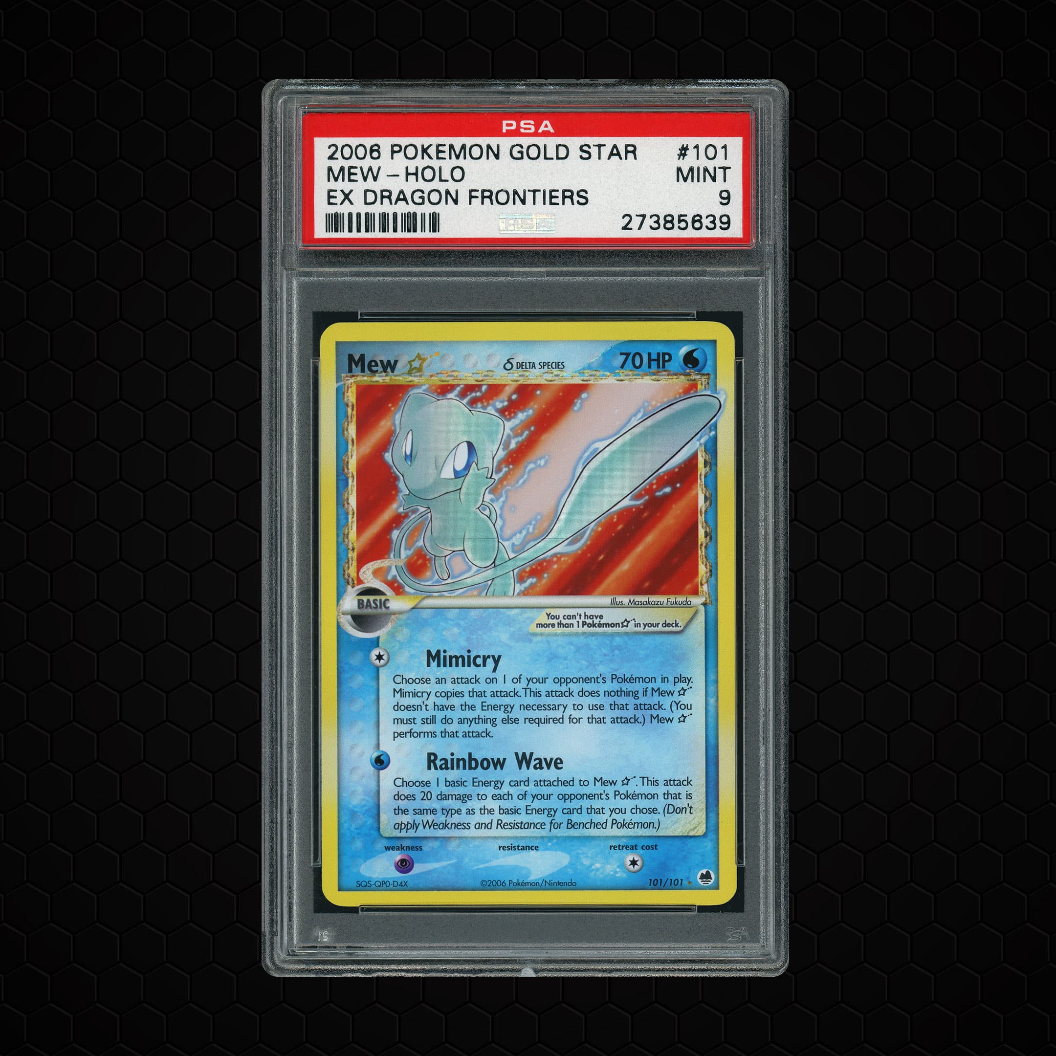 2006 Ex Dragon Frontiers Gold Star Mew  PSA 9