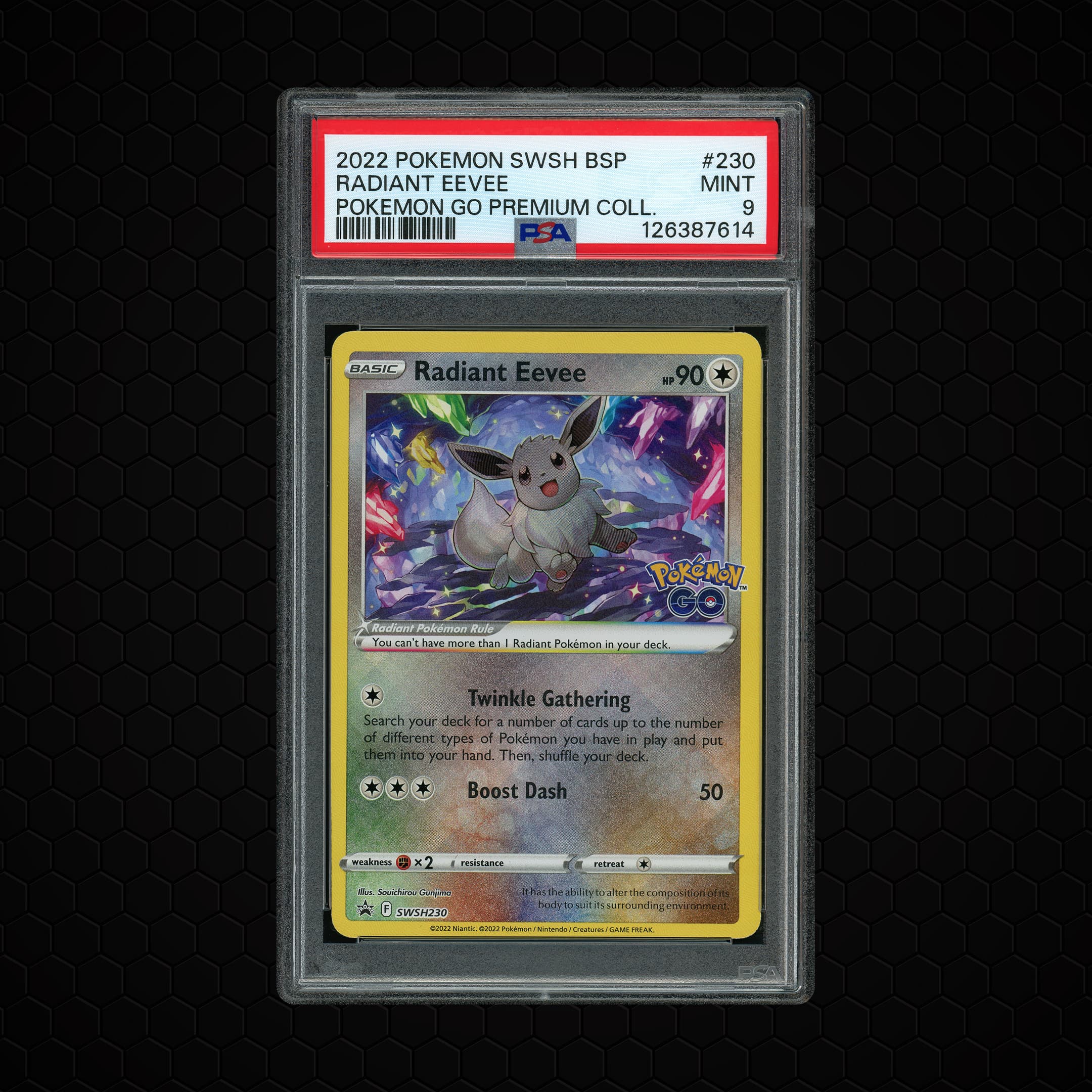 2022 Black Star Promo Radiant Eevee  PSA 9