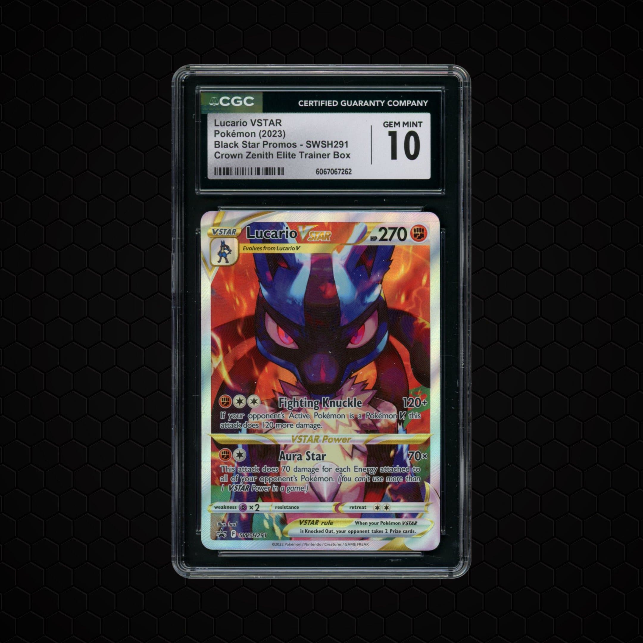2023 Black Star Promo Lucario VSTAR #SWSH291 CGC 10