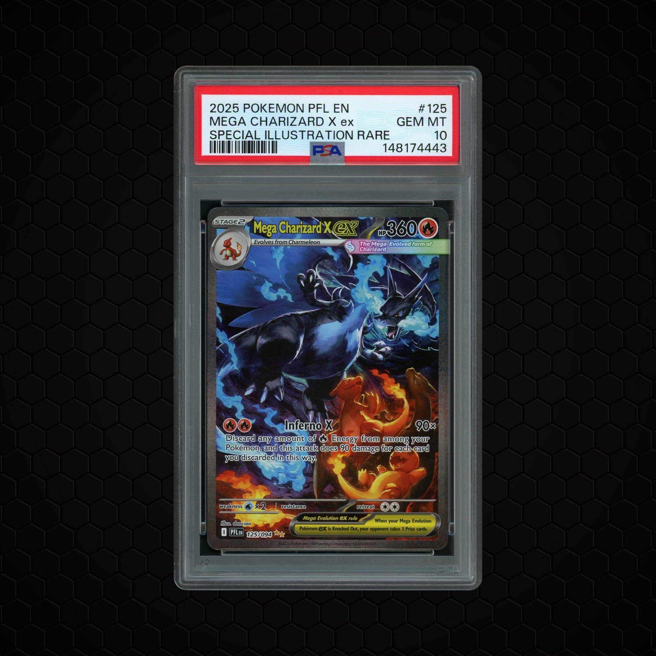 2025 Phantasmal Flames Mega Charizard X EX  PSA 10