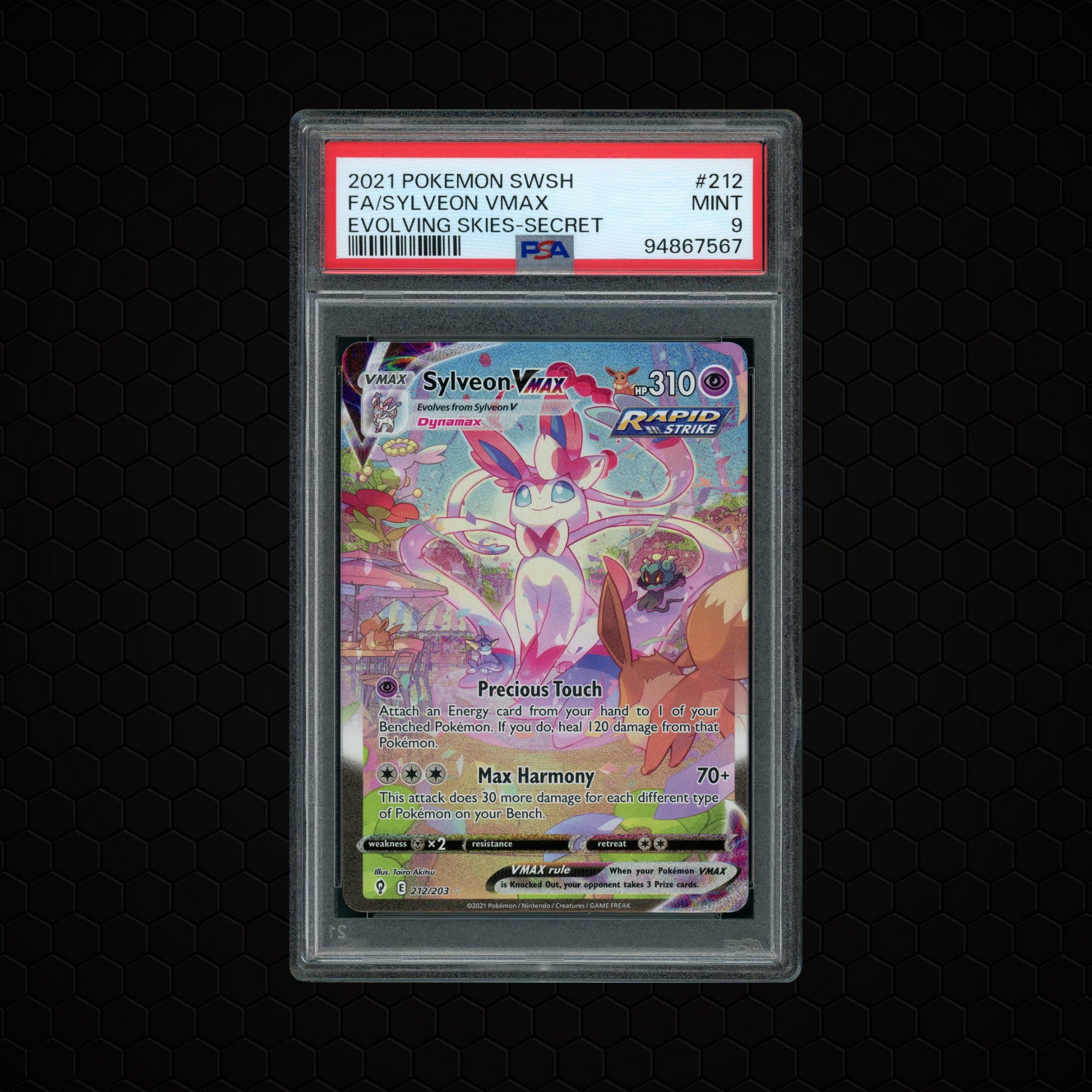 2021 Evolving Skies Sylveon VMAX  PSA 9
