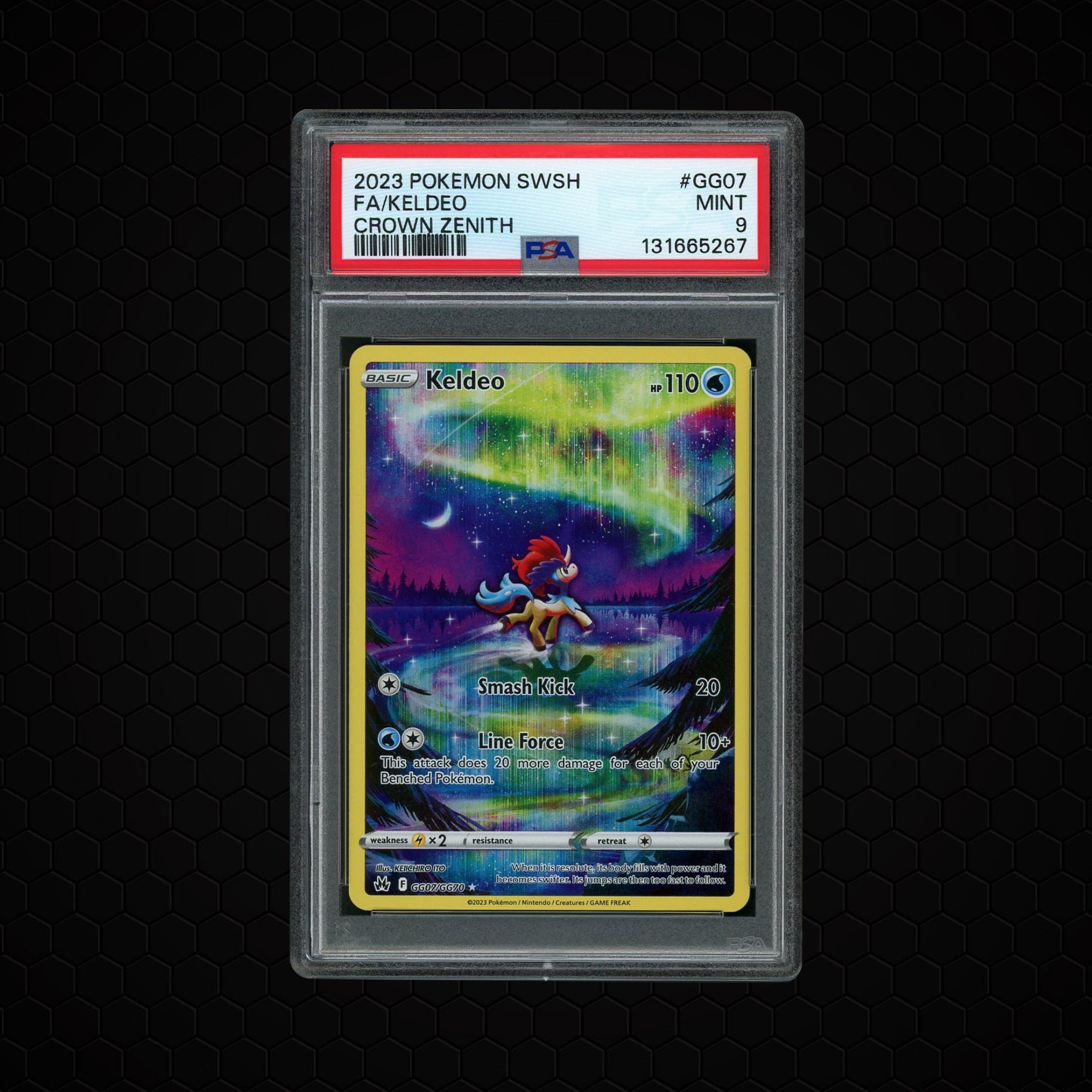 2023 Crown Zenith Keldeo #GG07 PSA 9