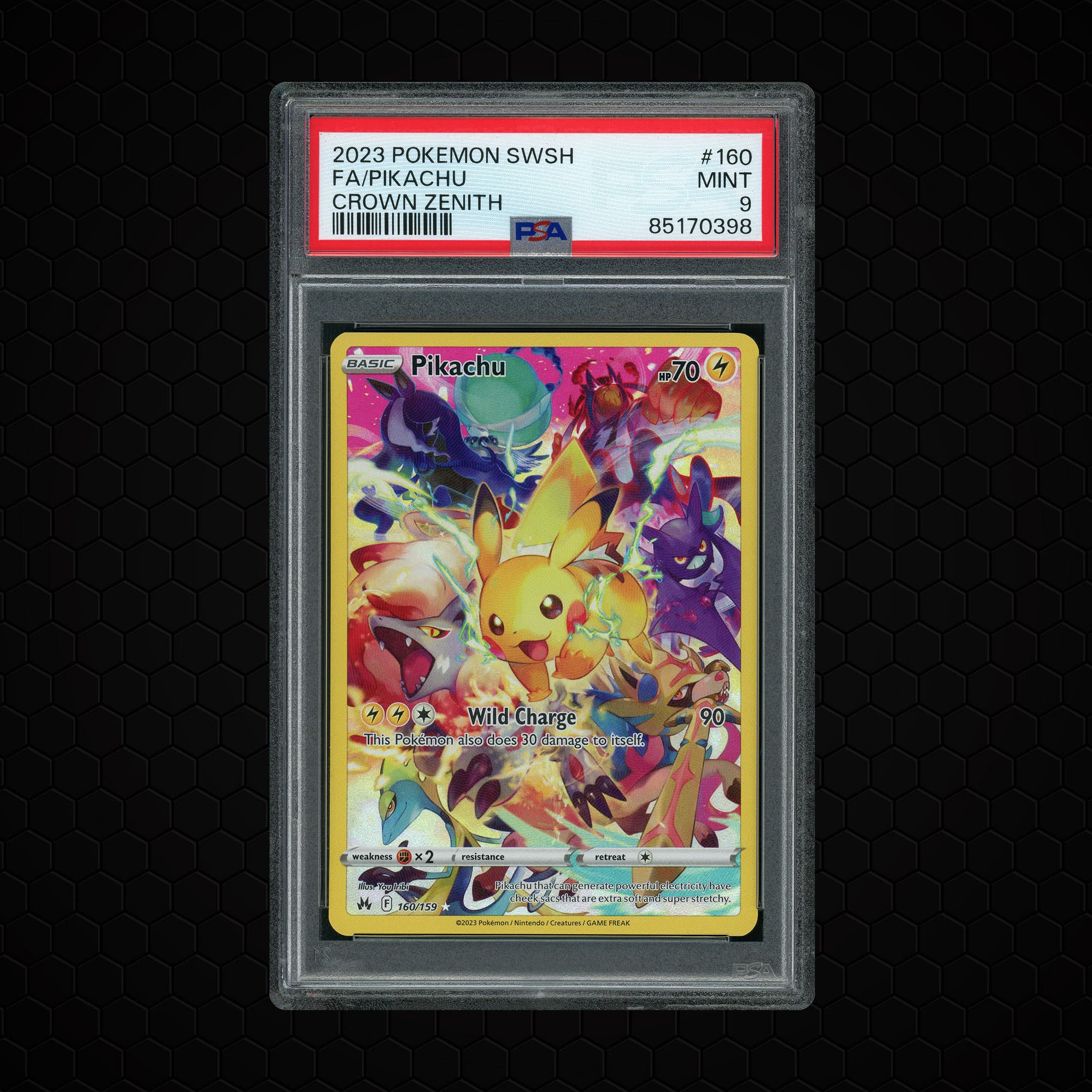 2023 Crown Zenith Radiant Pikachu  PSA 9