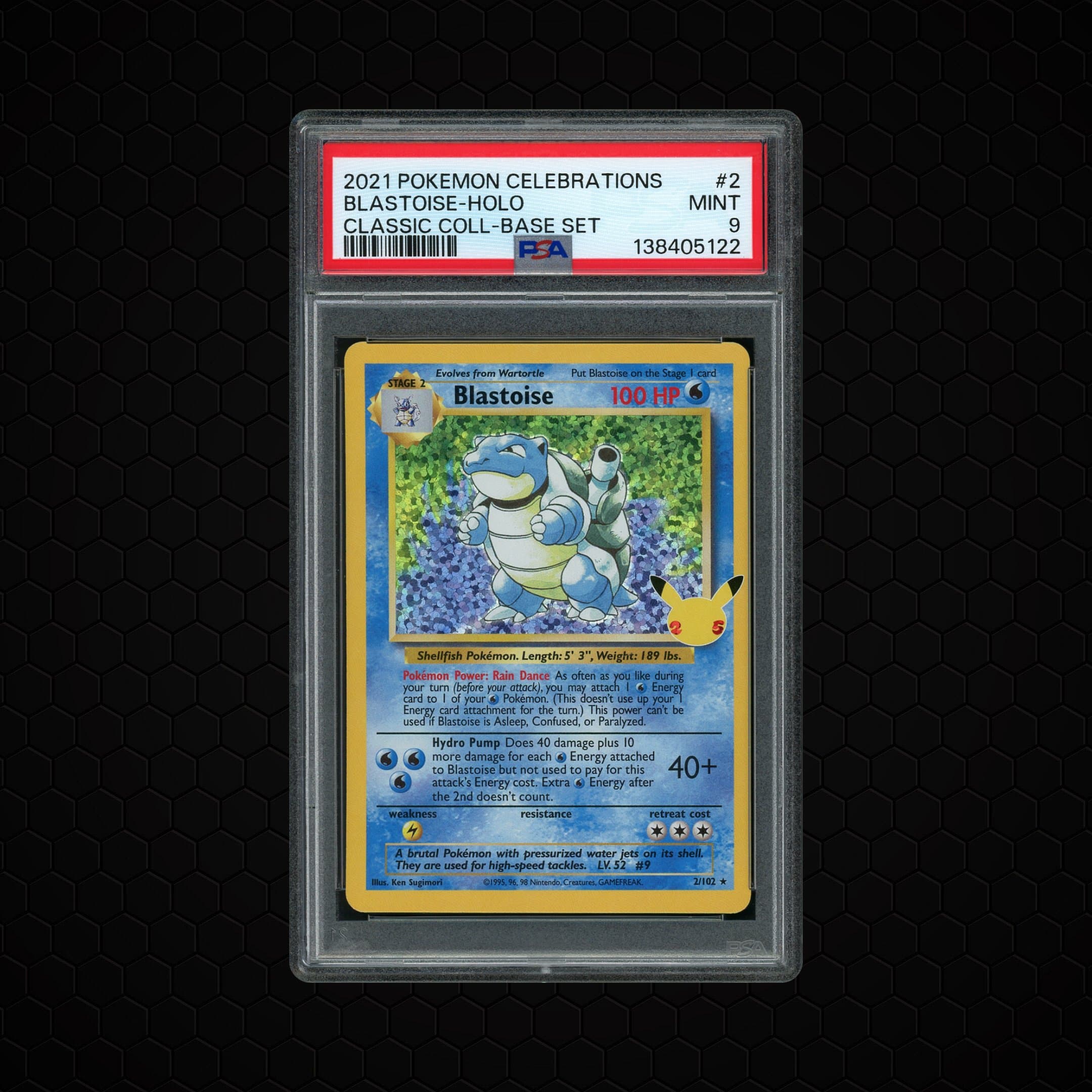 2021 Celebrations Classic Collection Blastoise  PSA 9