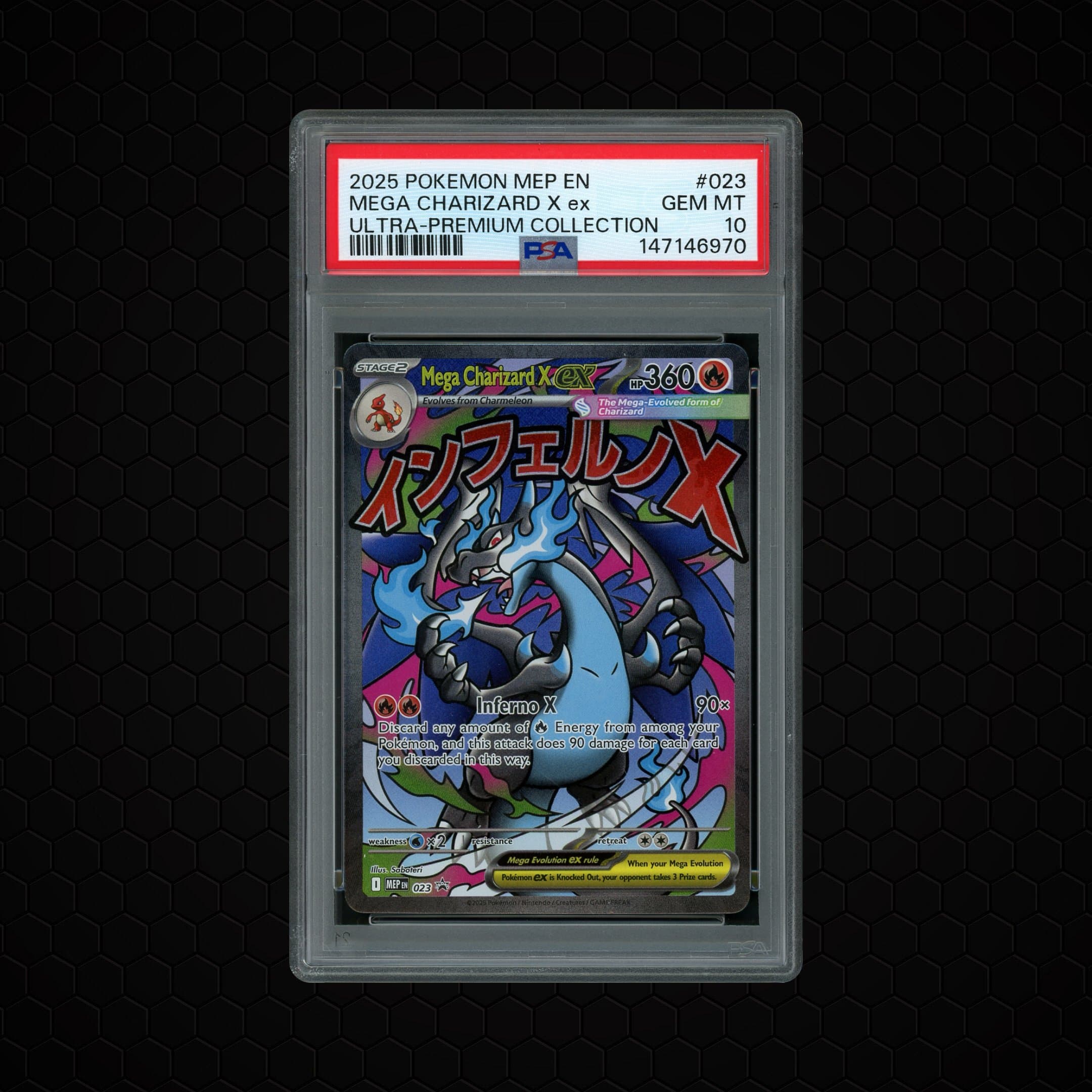 2025 Black Star Promo Mega Charizard X EX  PSA 10