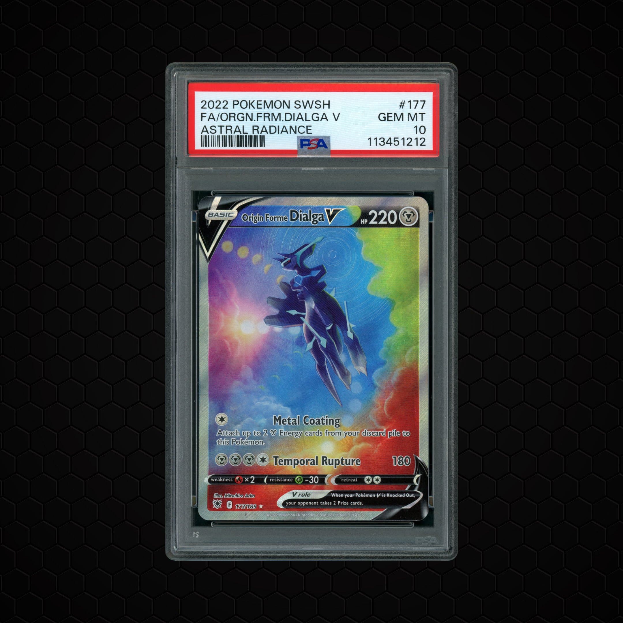 2022 Astral Radiance Origin Forme Dialga V  PSA 10