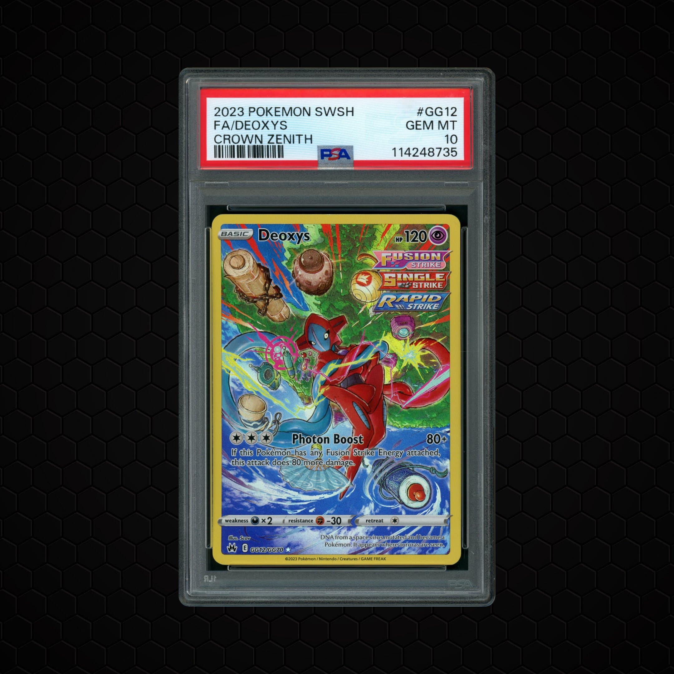 2023 Crown Zenith Deoxys #GG12 PSA 10