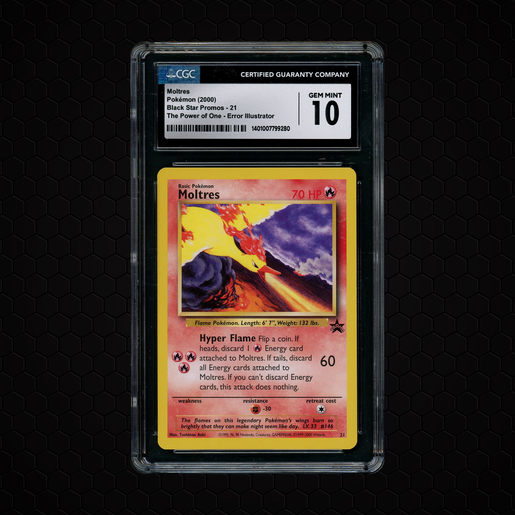 2000 Black Star Promo Moltres  CGC 10