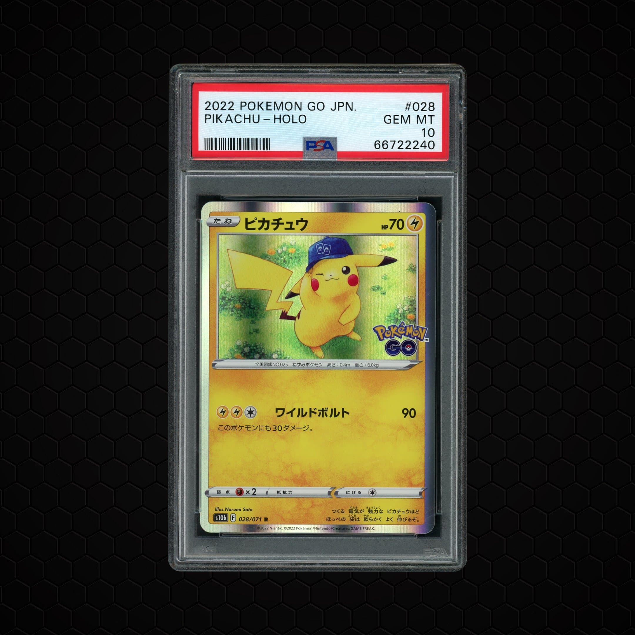 2022 Japanese Pokemon GO Pikachu  PSA 10