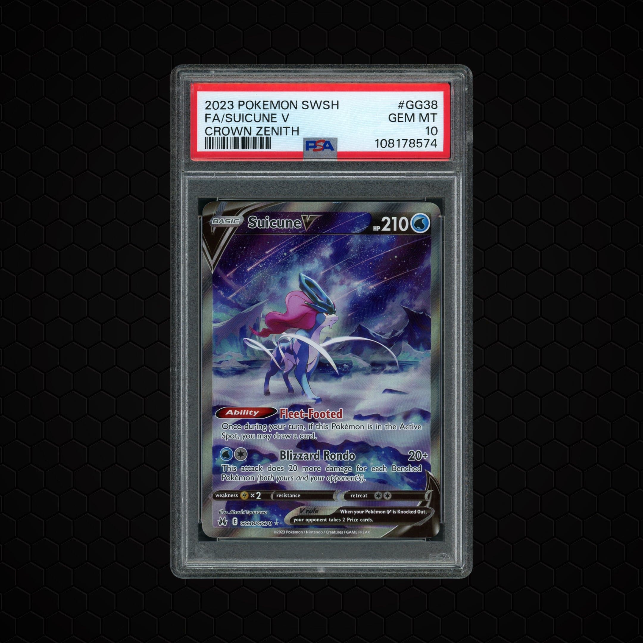 2023 Crown Zenith Suicune V #GG38 PSA 10