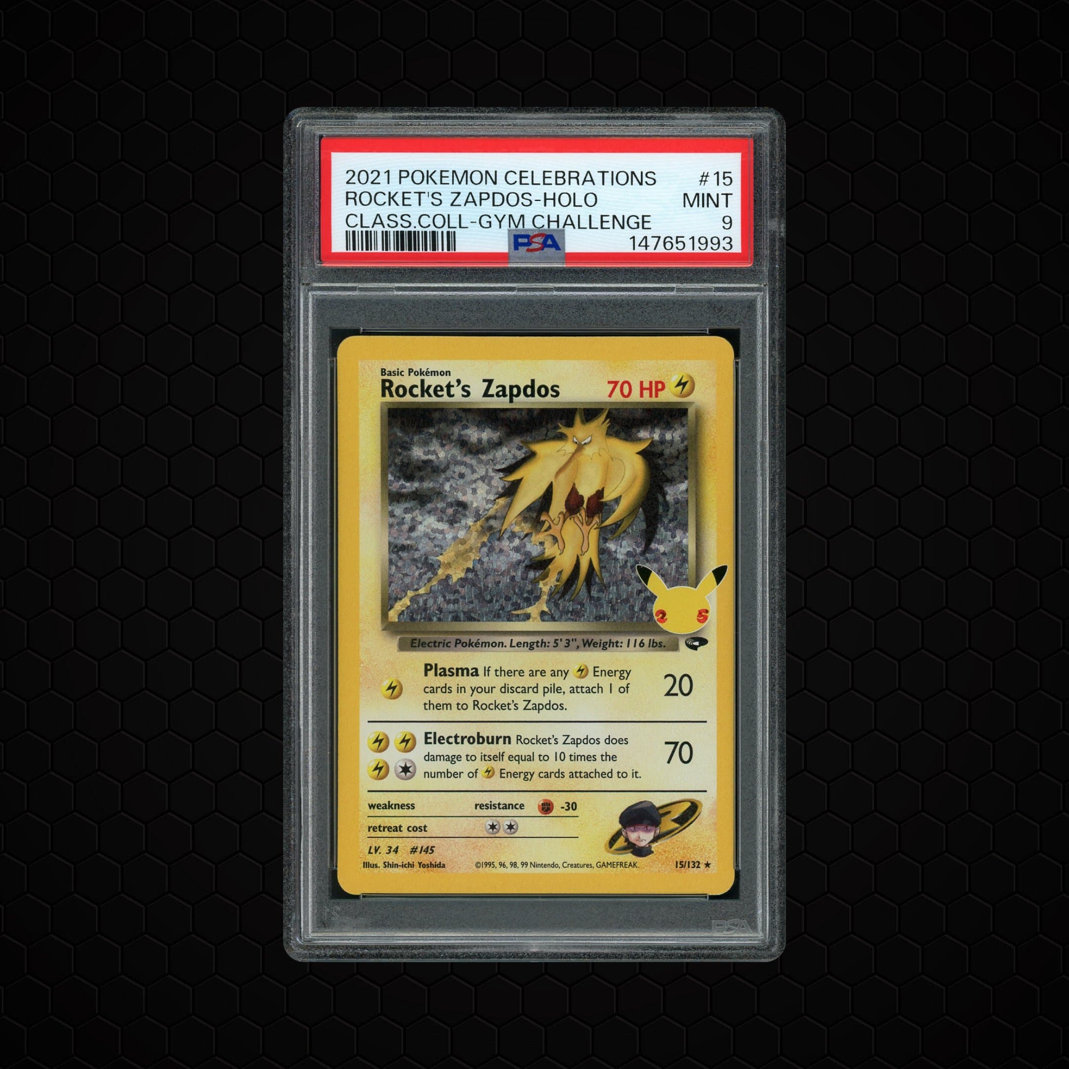 2021 Celebrations Classic Collection Rocket's Zapdos  PSA 9