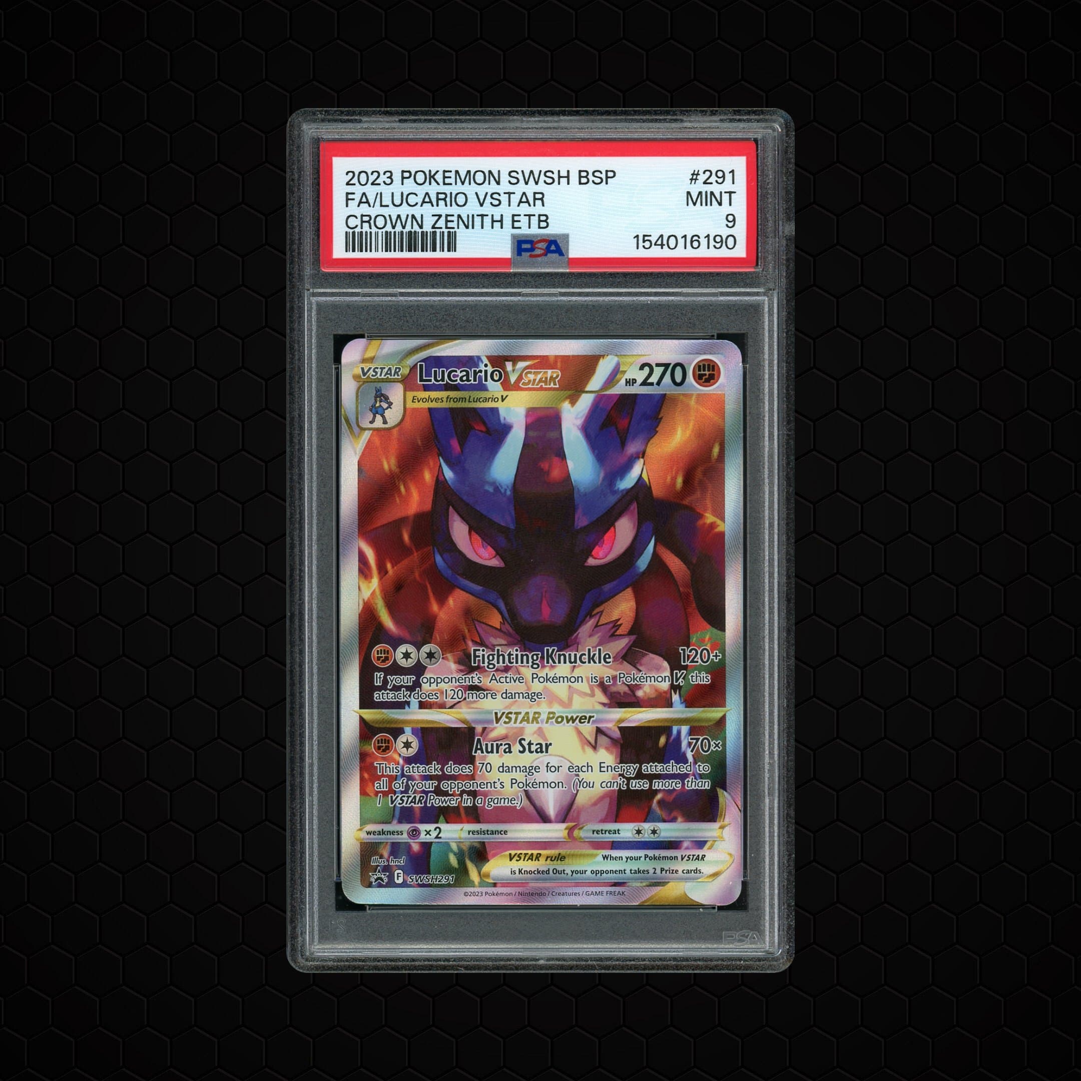 2023 Black Star Promo Lucario VSTAR  PSA 9